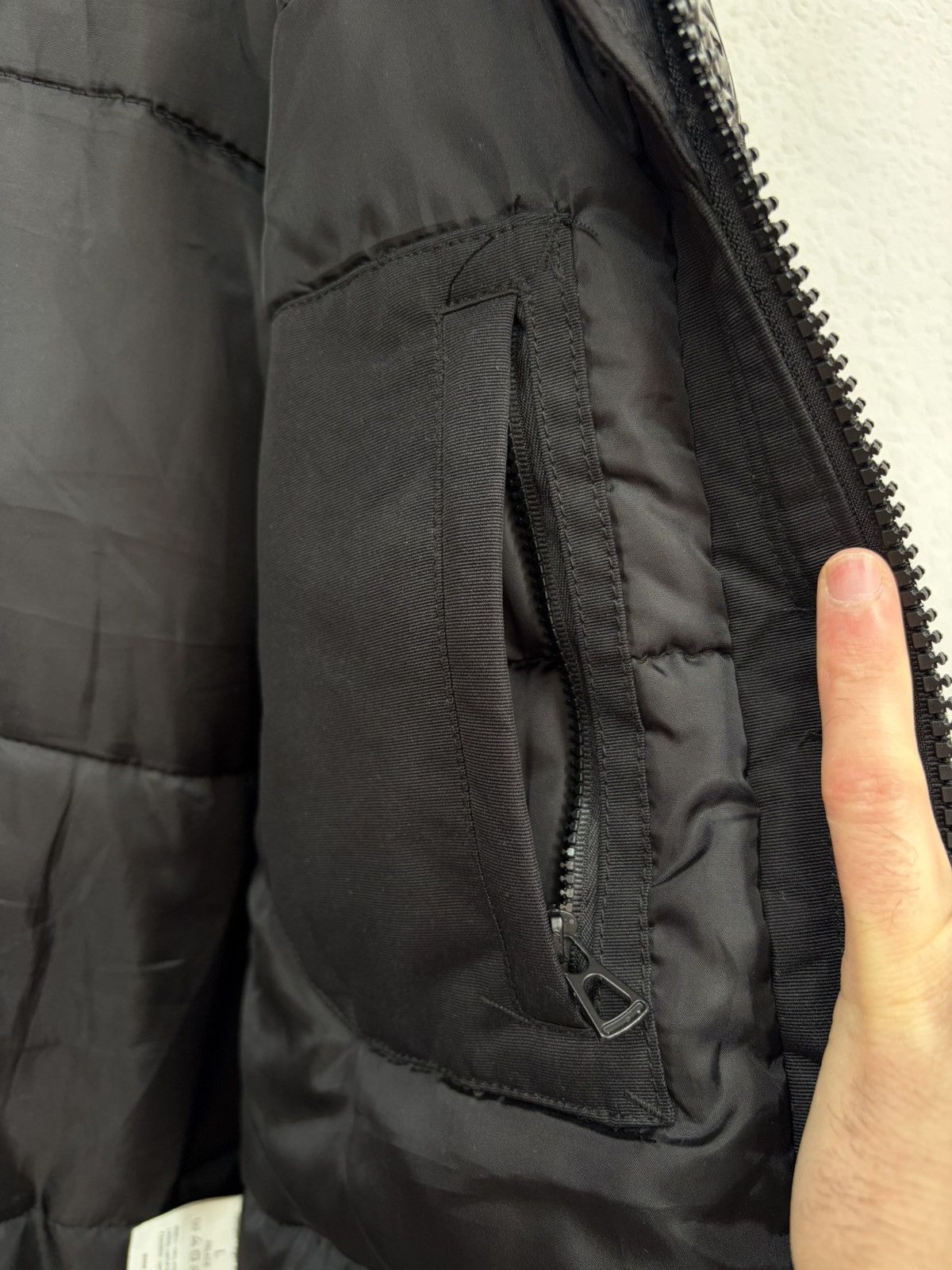 If Six Was Nine Vintage Rick Owens Vibe Black Bomber Jacket Faux Fur Collar Size US M / EU 48-50 / 2 - 24 Thumbnail