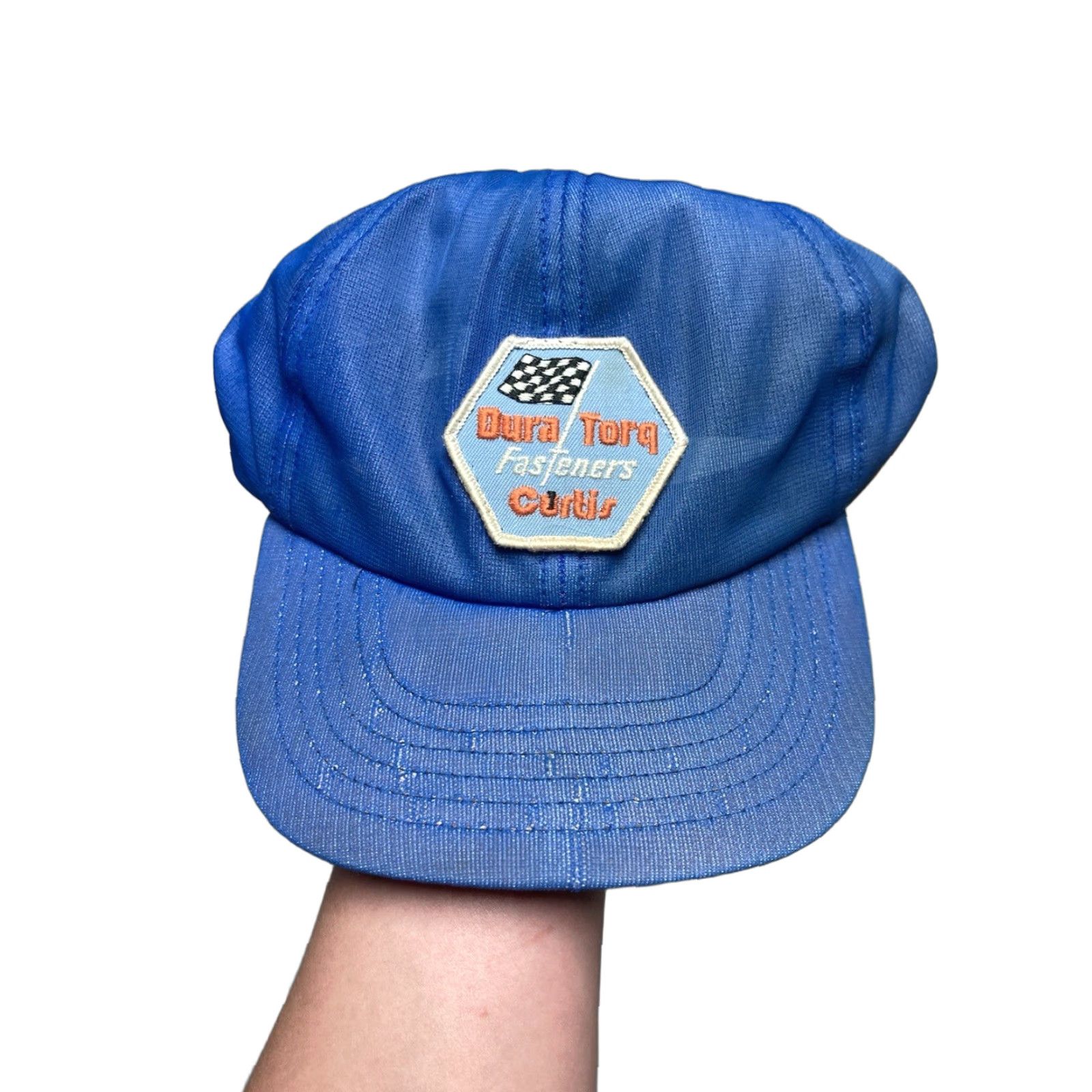 Ford VINTAGE Ford SnapBack Hat Cap Blue Adjustable Men USA Dura Torq Fasteners Curtis Ford car USA Cap Size ONE SIZE - 1 Thumbnail