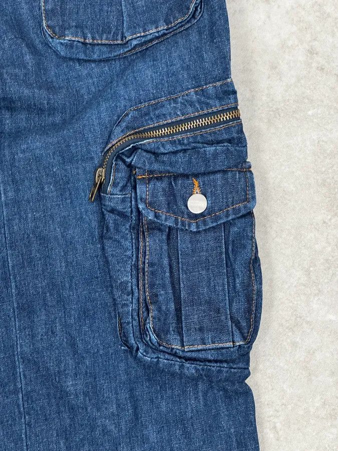 Daniele Alessandrini Daniele Alessandrini Blue Multi-Pocket Cargo Jeans Size US 32 / EU 48 - 8 Thumbnail