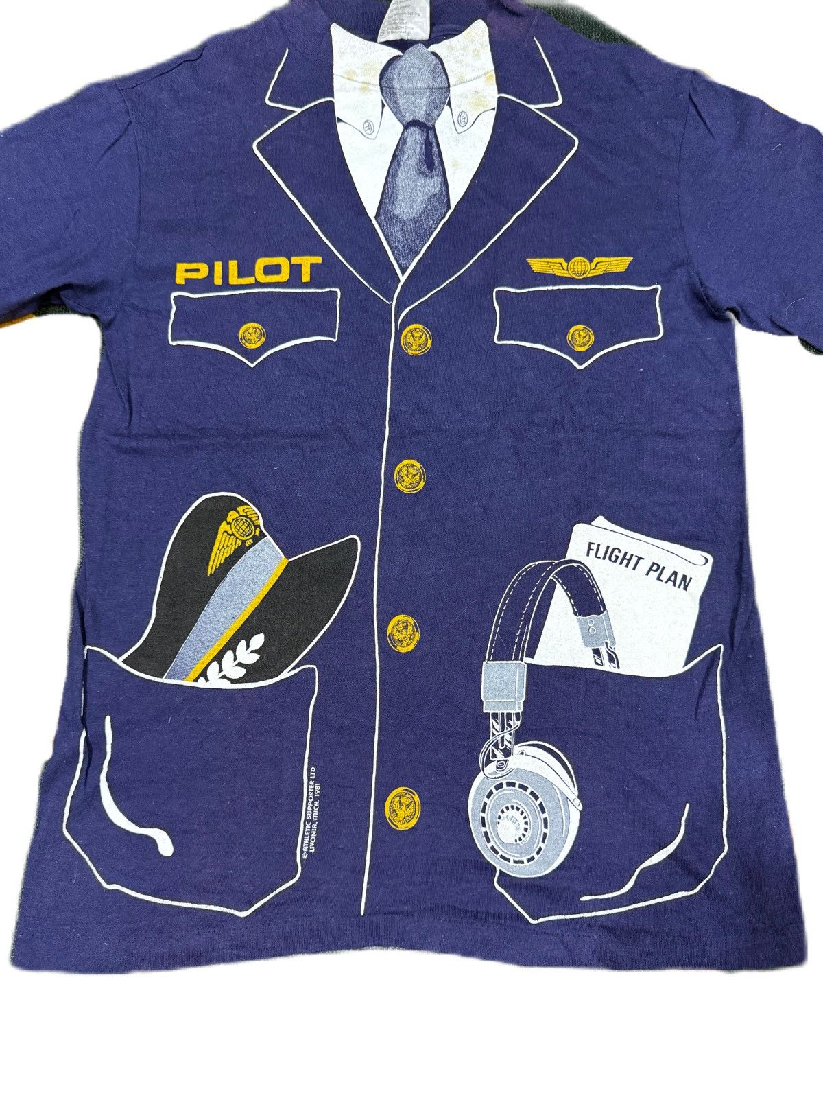 Nirvana VINTAGE 1981 Livonia Michigan Pilot Costume T-Shirt Rare Size US S / EU 44-46 / 1 - 2 Thumbnail