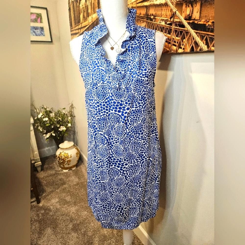 Designer Crown & ivy Blue Floral Shift Dress – Summer Days #6 Size M / US 6-8 / IT 42-44 - 1 Thumbnail