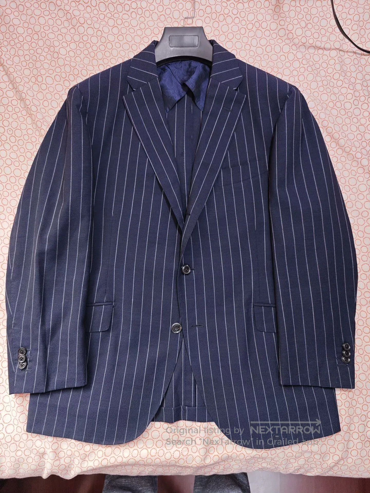 Japanese Brand Custom Angelico Wool Linen Suit. Size US L / EU 52-54 / 3 - 5 Thumbnail