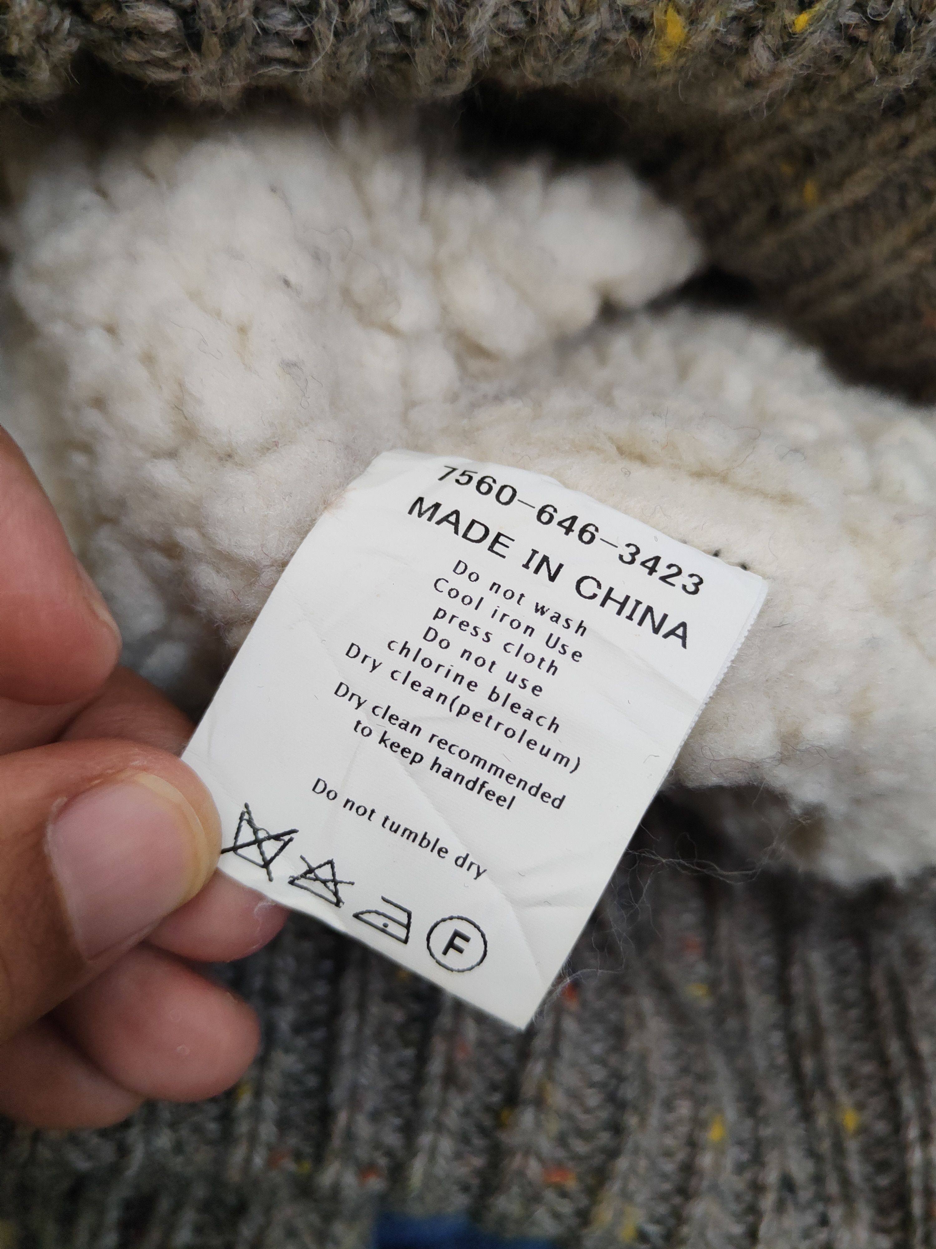 Aran Isles Knitwear × Japanese Brand Coen Dark Brown cable Knitwear Sweaters #W2033 Size US M / EU 48-50 / 2 - 11 Thumbnail
