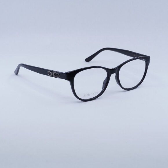 Jimmy Choo Jimmy Choo JC241 0807 00 Eyeglasses Black 52mm Square Frame Size ONE SIZE - 1 Thumbnail
