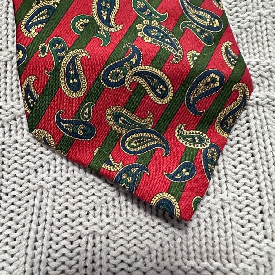 Barneys New York Barneys New York red and blue paisley silk tie Size ONE SIZE - 2 Thumbnail