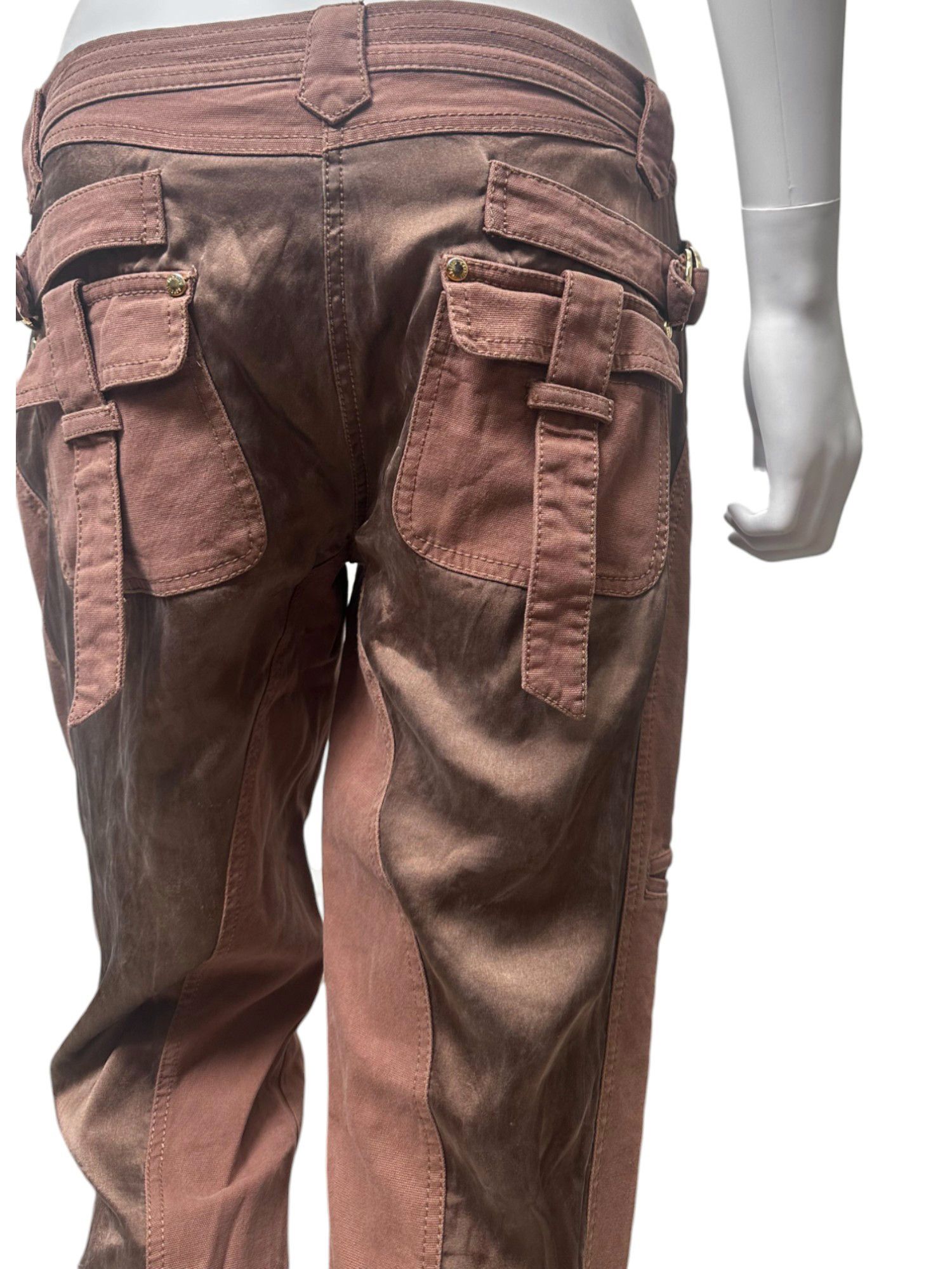 Roberto Cavalli Roberto Cavalli S/S 2005 Bondage Burgundy Pants Size 28" / US 6 / IT 42 - 8 Thumbnail