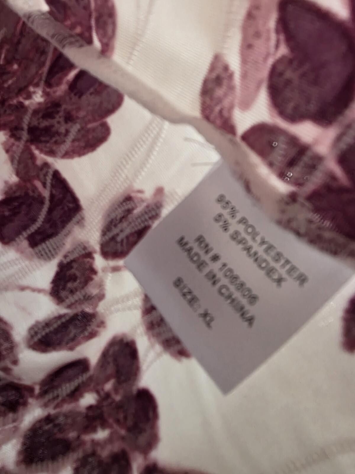 Other Emily Daniels XL Floral Print 3/4 Sleeve Top White & Purple Size XL / US 12-14 / IT 48-50 - 8 Thumbnail