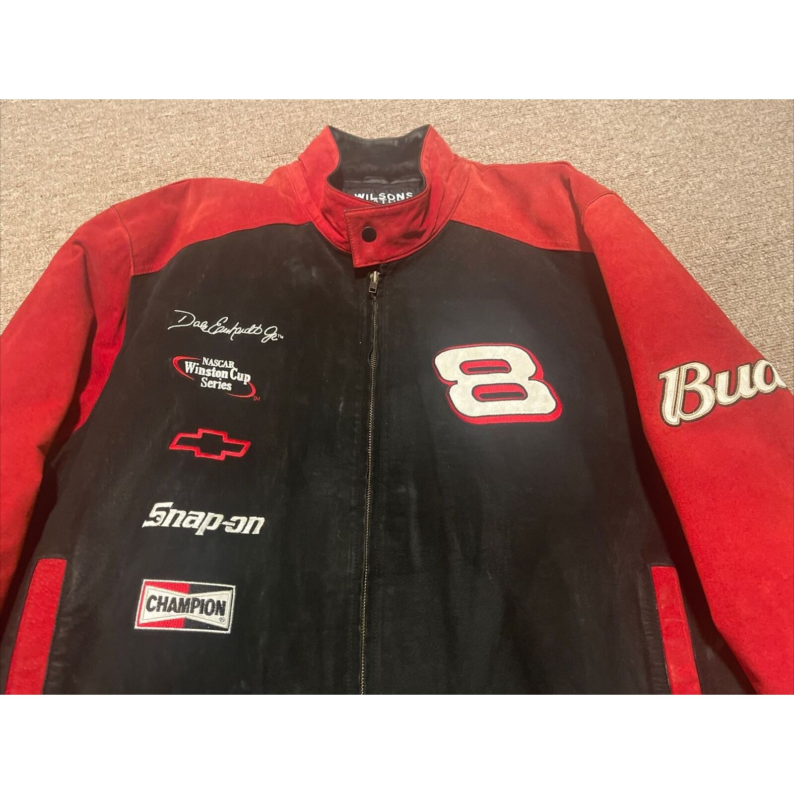 Wilsons Leather Vintage 90s Large Wilson Leather Chase NASCAR Dale Earnhardt Size US L / EU 52-54 / 3 - 4 Thumbnail