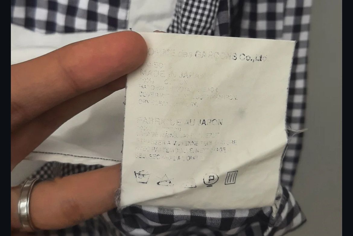 Comme des Garcons Black AD2013 Comme Des Garcons Shirt Checker Collar Size US S / EU 44-46 / 1 - 6 Thumbnail