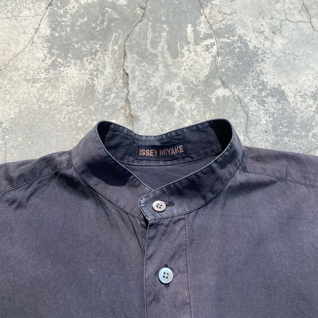 Homme Plisse Issey Miyake Very Rare 1980s ISSEY MIYAKE Mandarin Collar Shirt Size US L / EU 52-54 / 3 - 7 Thumbnail