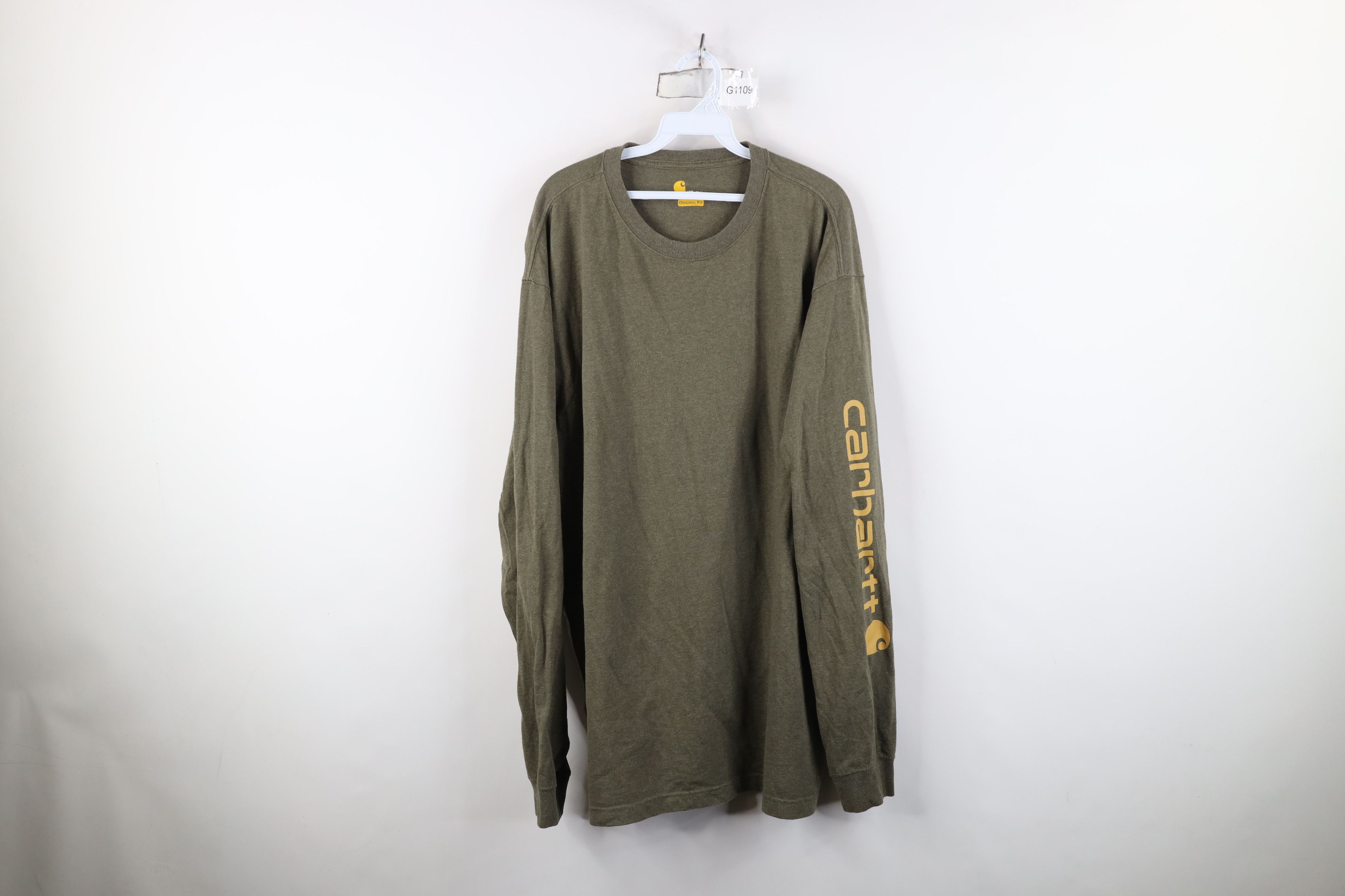 Carhartt Vintage Y2K Carhartt Spell Long Sleeve T-Shirt Heather Green Size US XL / EU 56 / 4 - 1 Thumbnail