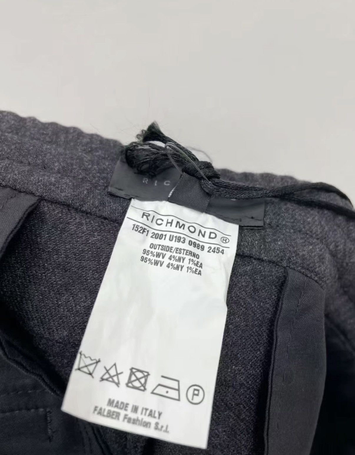 John Richmond Richmond 95% Wool Stretch Drawstring Casual Pants J30 Size US 30 / EU 46 - 7 Thumbnail
