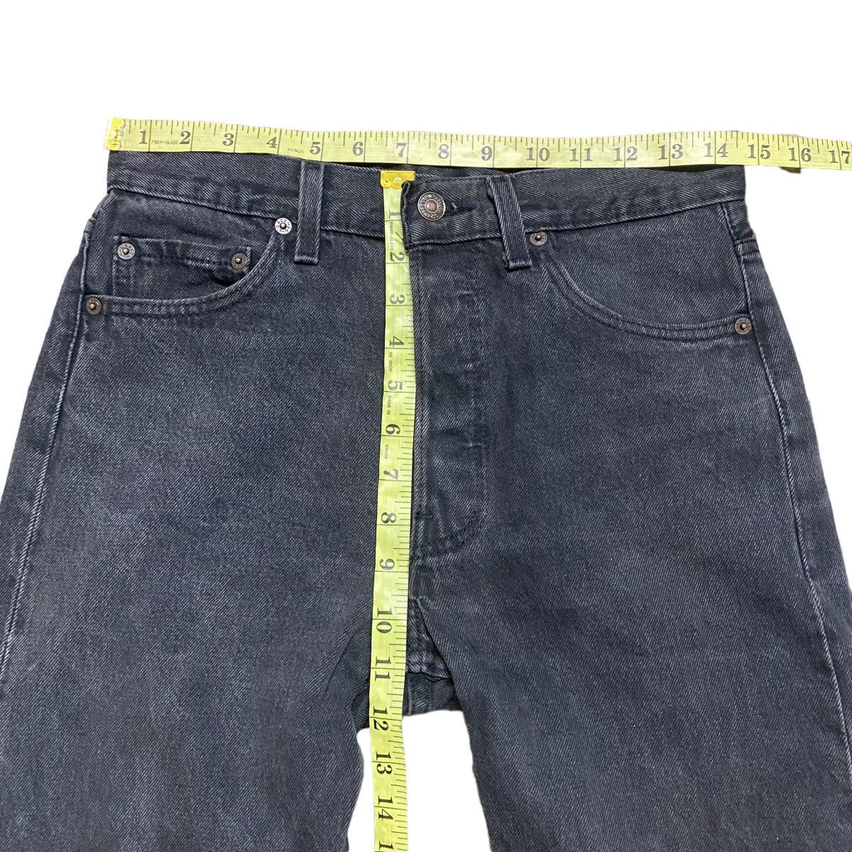 Levi's Vintage 80s Levis 501 Fade Black Jeans 29x30 Made in USA Size US 29 - 17 Thumbnail
