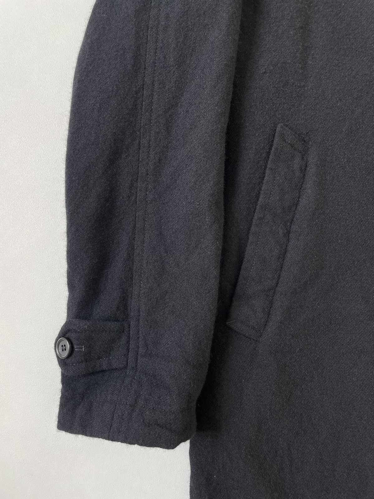 Comme des Garcons Homme Deux A/W 19 Black Brushed Wool Overcoat Size US L / EU 52-54 / 3 - 8 Thumbnail