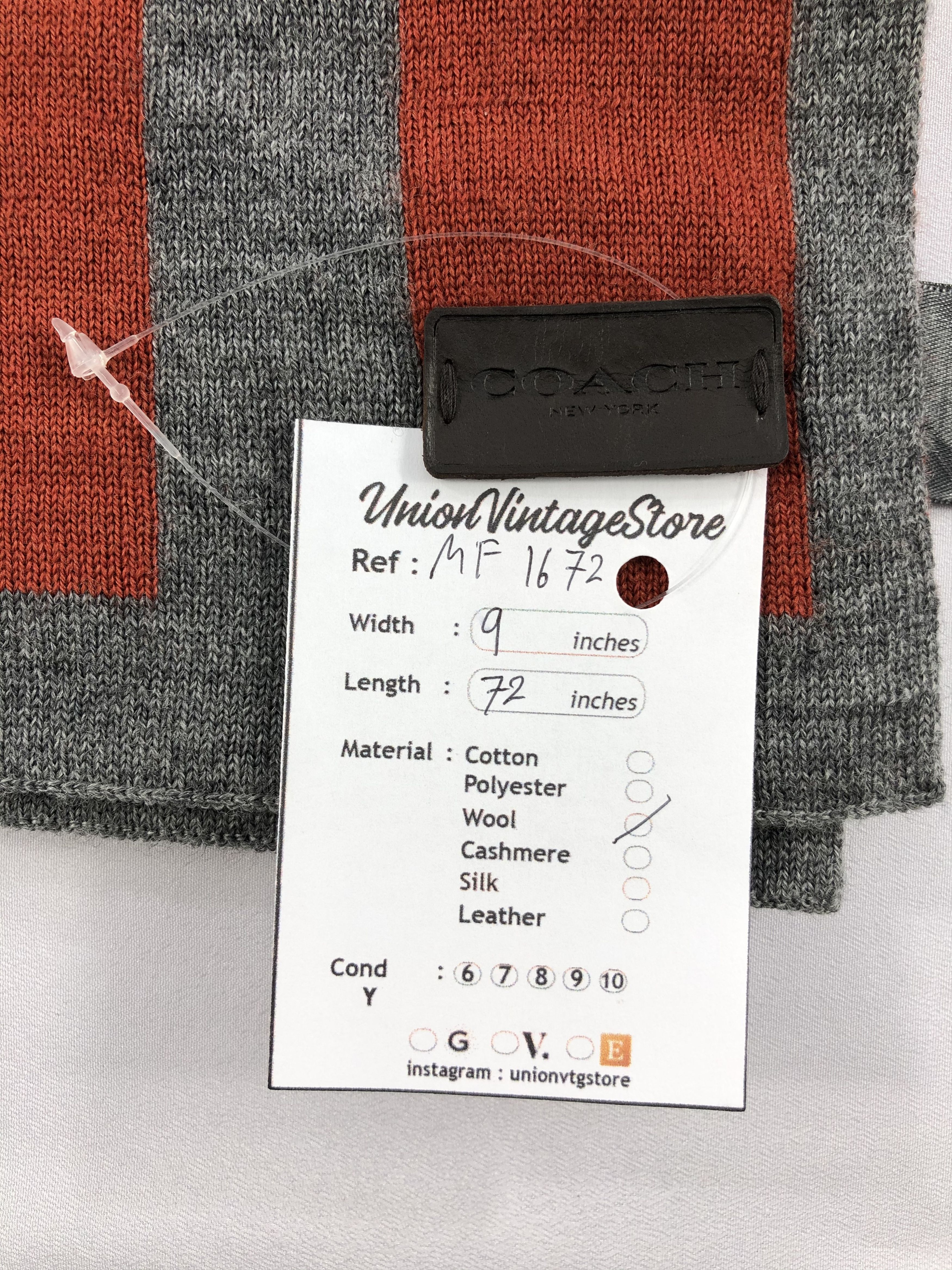 Coach Vintage Coach Scarf/Muffler/Neckwear MF1672 Size ONE SIZE - 9 Thumbnail