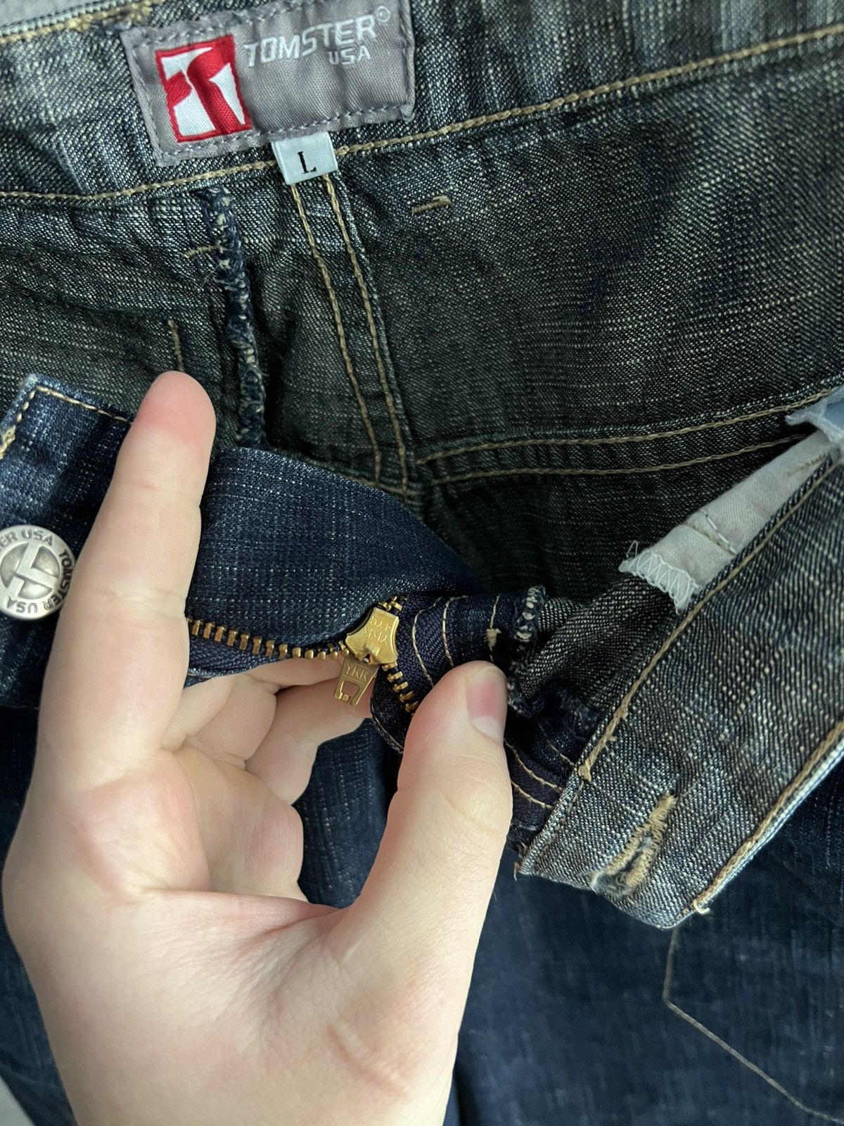 Vintage Vintage Tomster USA Workers Jeans Y2K Denim Pants 1990s Size US 34 / EU 50 - 10 Thumbnail