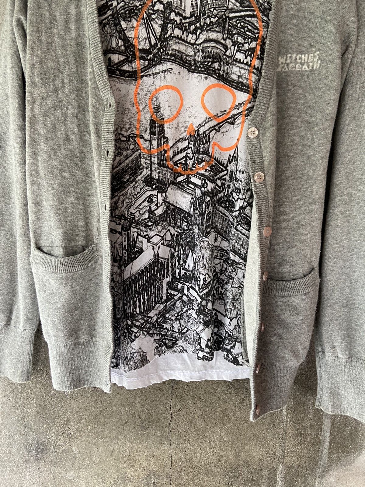 Beauty Beast × Hysteric Glamour × Japanese Brand WITCHES SABBATH MOUSSY KNIT 2 IN 1 HYDROGEN DISTRESSED TEE Size US M / EU 48-50 / 2 - 4 Thumbnail