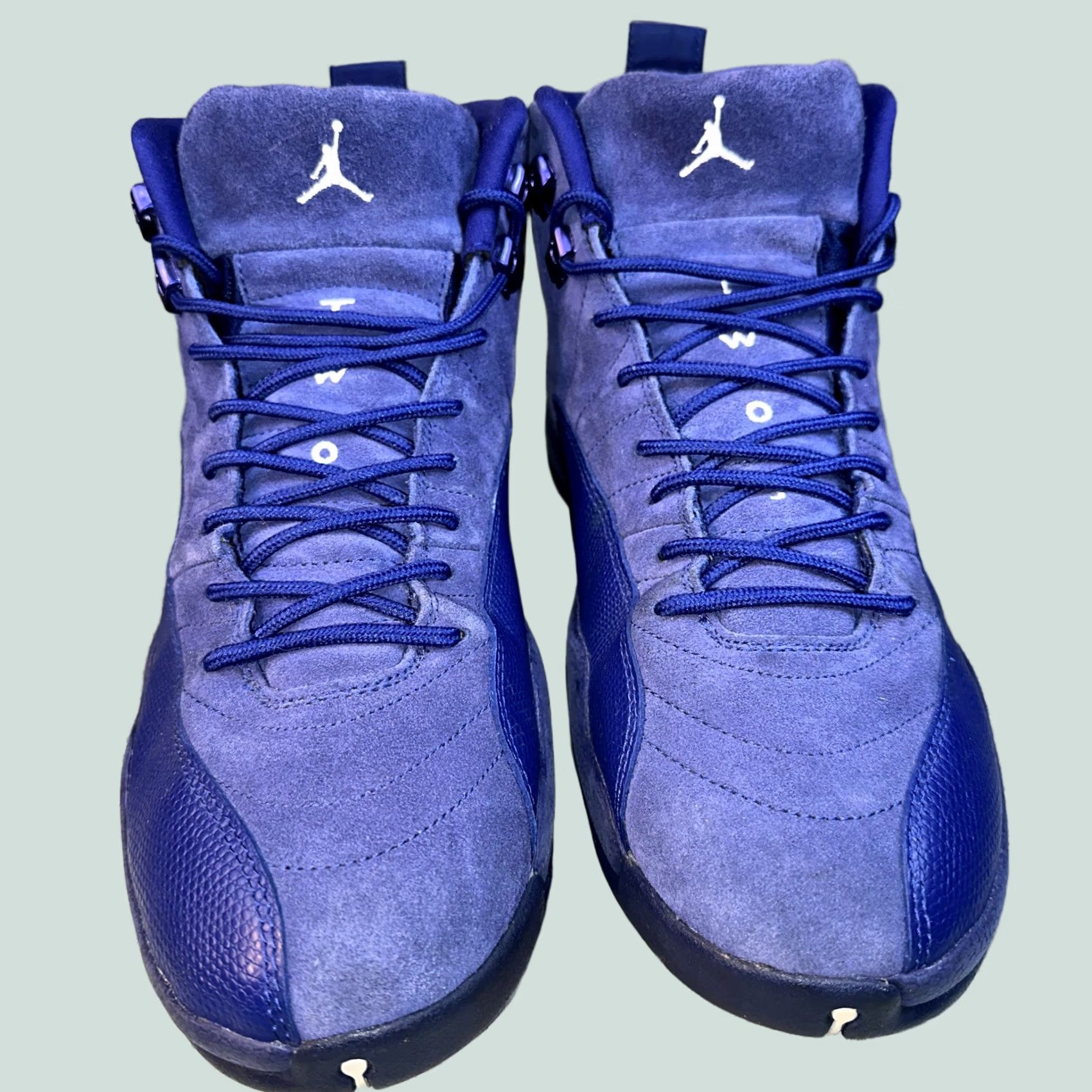 Jordan Brand Nike Air Jordan 12 Retro Deep Royal Blue Suede Sneaker Mens Size 12 Size US 11 / EU 44 - 1 Thumbnail