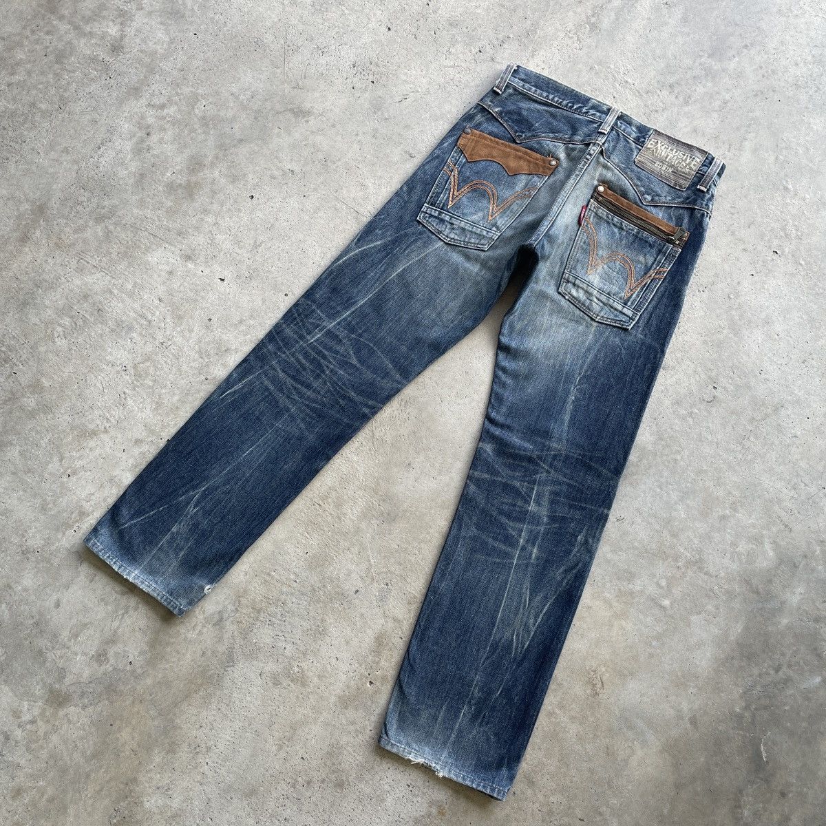 Edwin Vintage Edwin Distressed Jeans Faded Denim Pants W31 Size US 31 - 14 Thumbnail