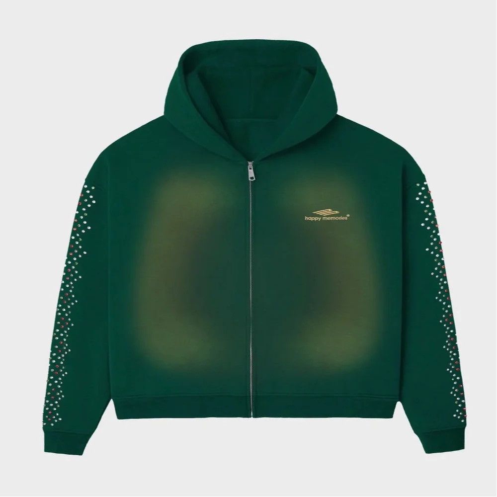 HMDD HMDD “Green Bean” Crystal Zip Up Hoodie Size US XL / EU 56 / 4 - 2 Thumbnail