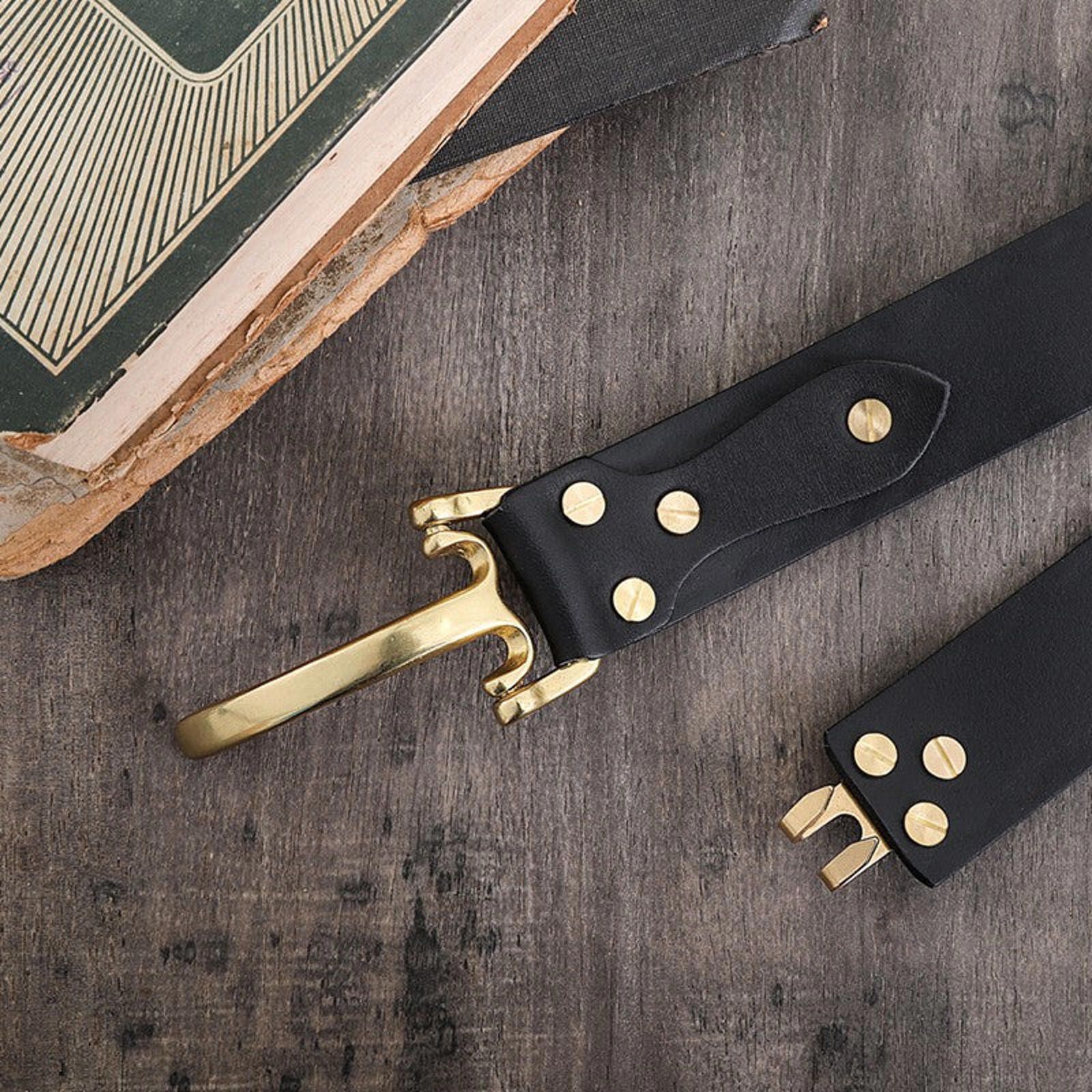 Amekhaki Veg-Tan Belt – Top Leather, Copper Buckle