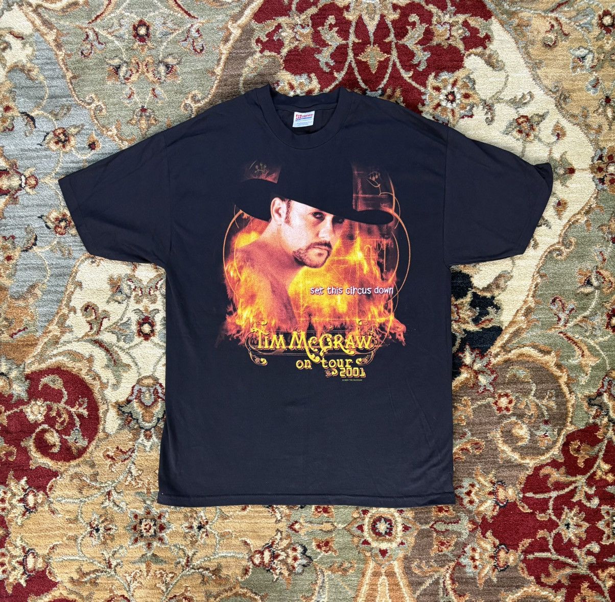 Band Tees × Vintage 2001 Tim McGraw On tour T-Shirt Size US L / EU 52-54 / 3 - 1 Thumbnail
