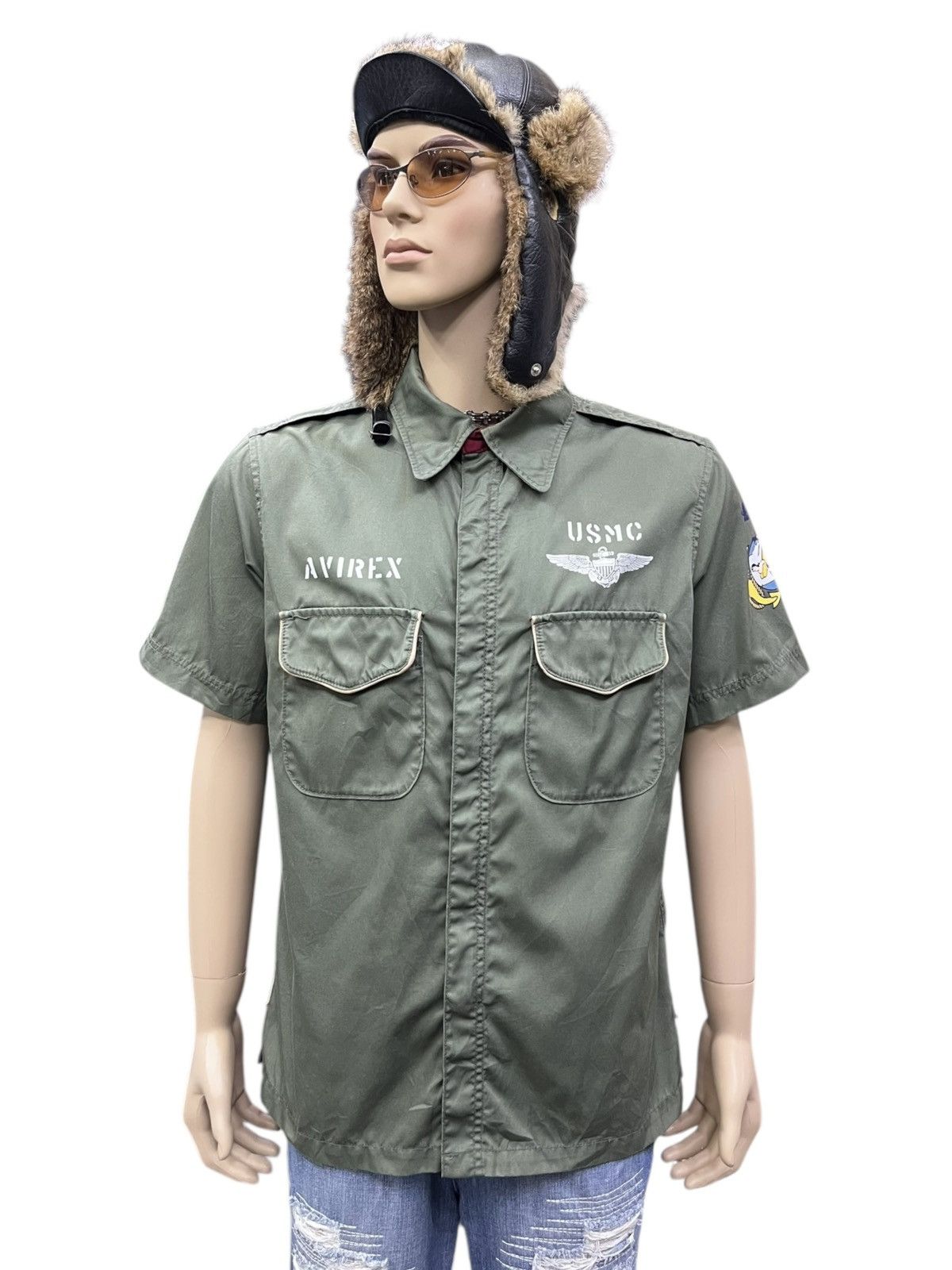 Avirex 💀Vintage Avirex USMC VMF-214 Whistling Death Shirt Size US L / EU 52-54 / 3 - 5 Thumbnail