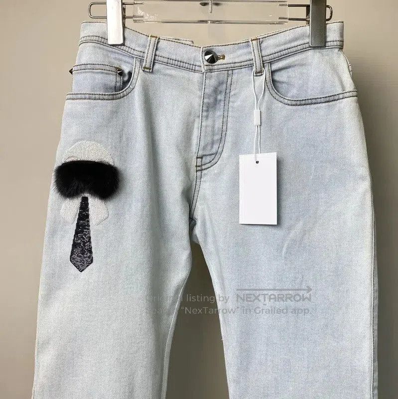Fendi Fendi Light Blue Cotton Women's Jeans . Size 23" - 3 Thumbnail