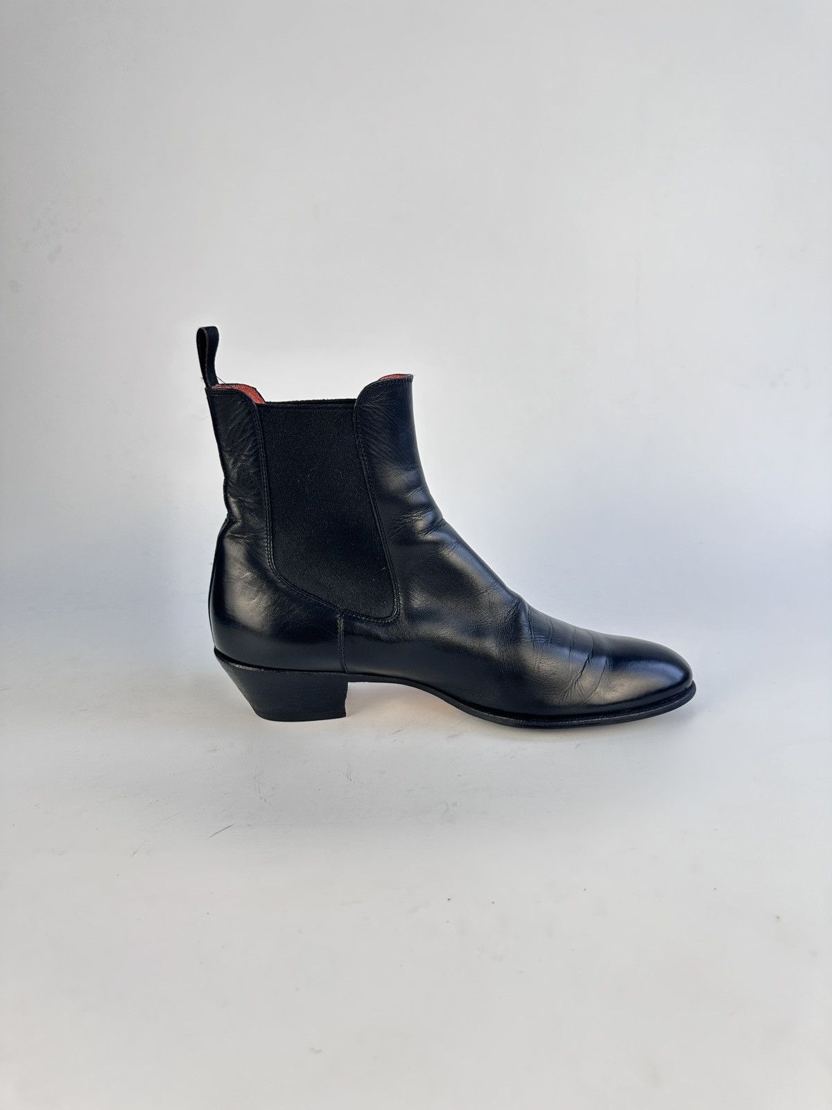 Santoni Santoni Italy Black Leather Chelsea Boots 38.5 Ankle Boots Size US 8 / IT 38 - 11 Thumbnail
