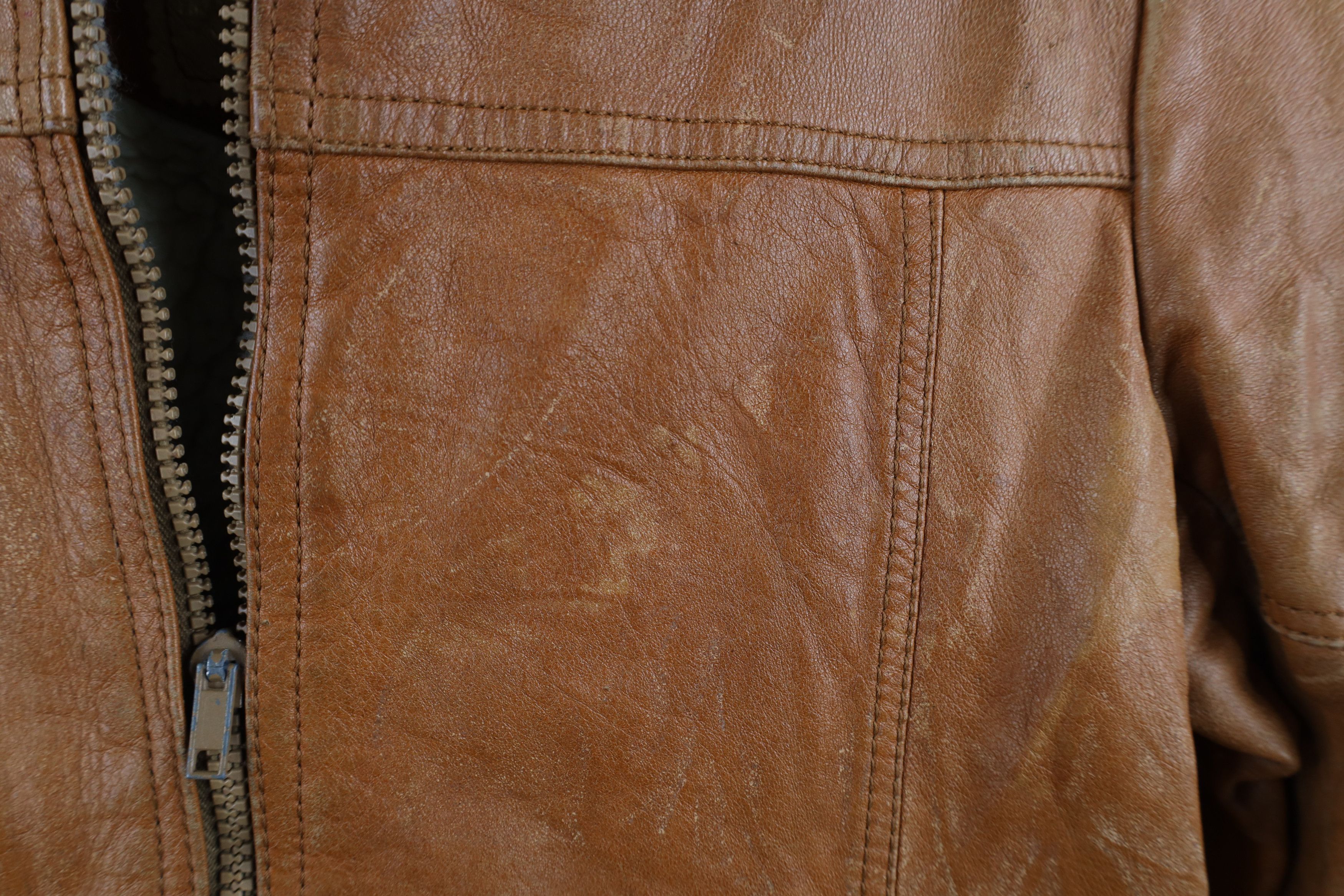 Vintage Vintage 70s Streetwear Deep Pile Fleece Lined Leather Jacket Size XXS / US 00 / IT 34 - 4 Thumbnail