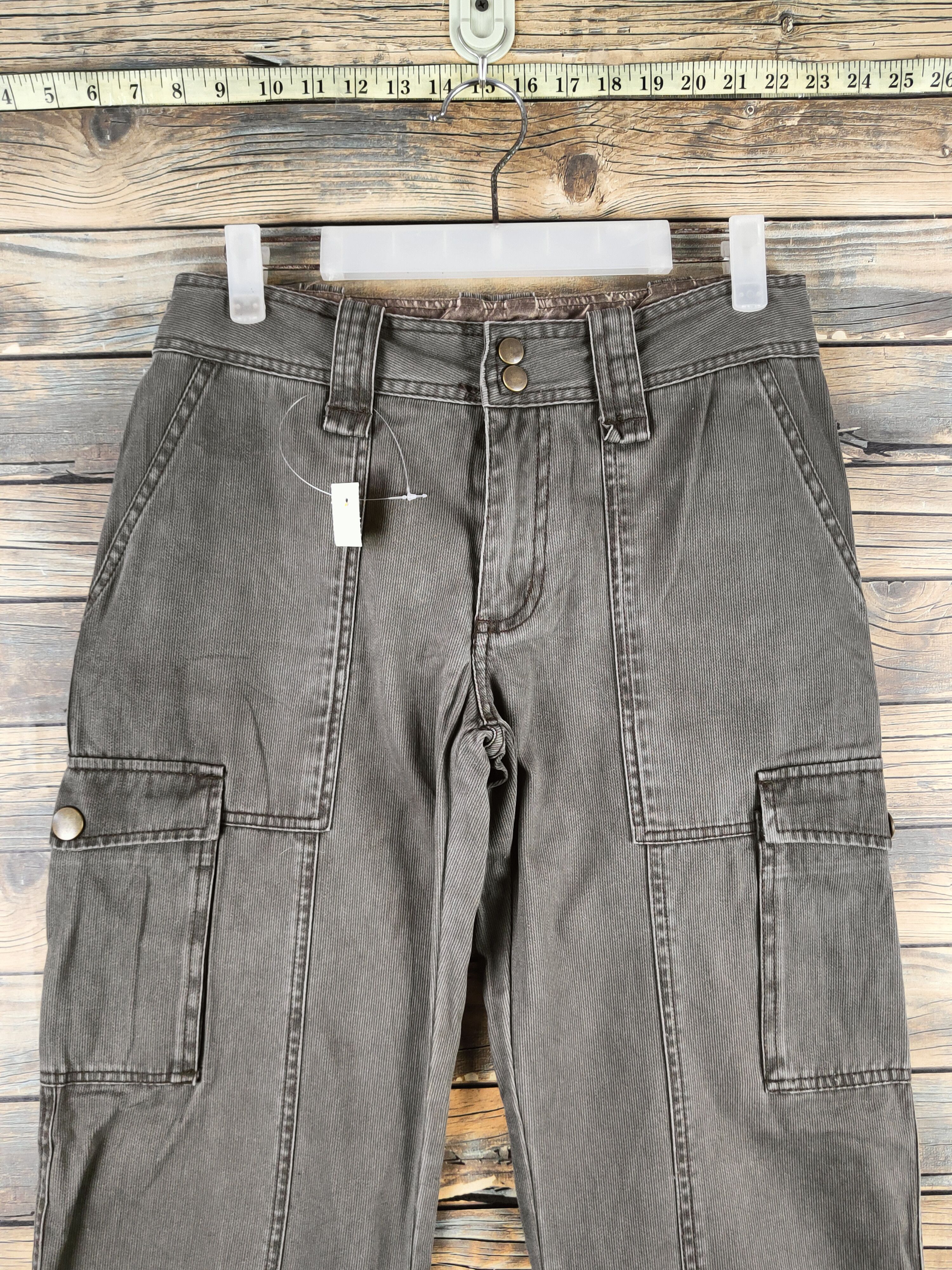 Japanese Brand Wind Blows Olive Multipocket Cargo Pants #S2841 Size 29" - 2 Thumbnail