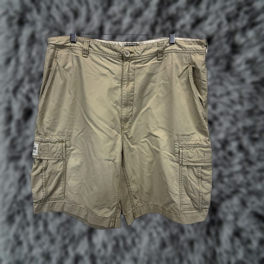 Vintage VINTAGE Ralph Lauren Polo Jeans Cargo Shorts Men Beige 40x10.5 Regular Inseam Cargo Pockets 1990s Summer Mens Size US L / EU 52-54 / 3 - 1 Thumbnail