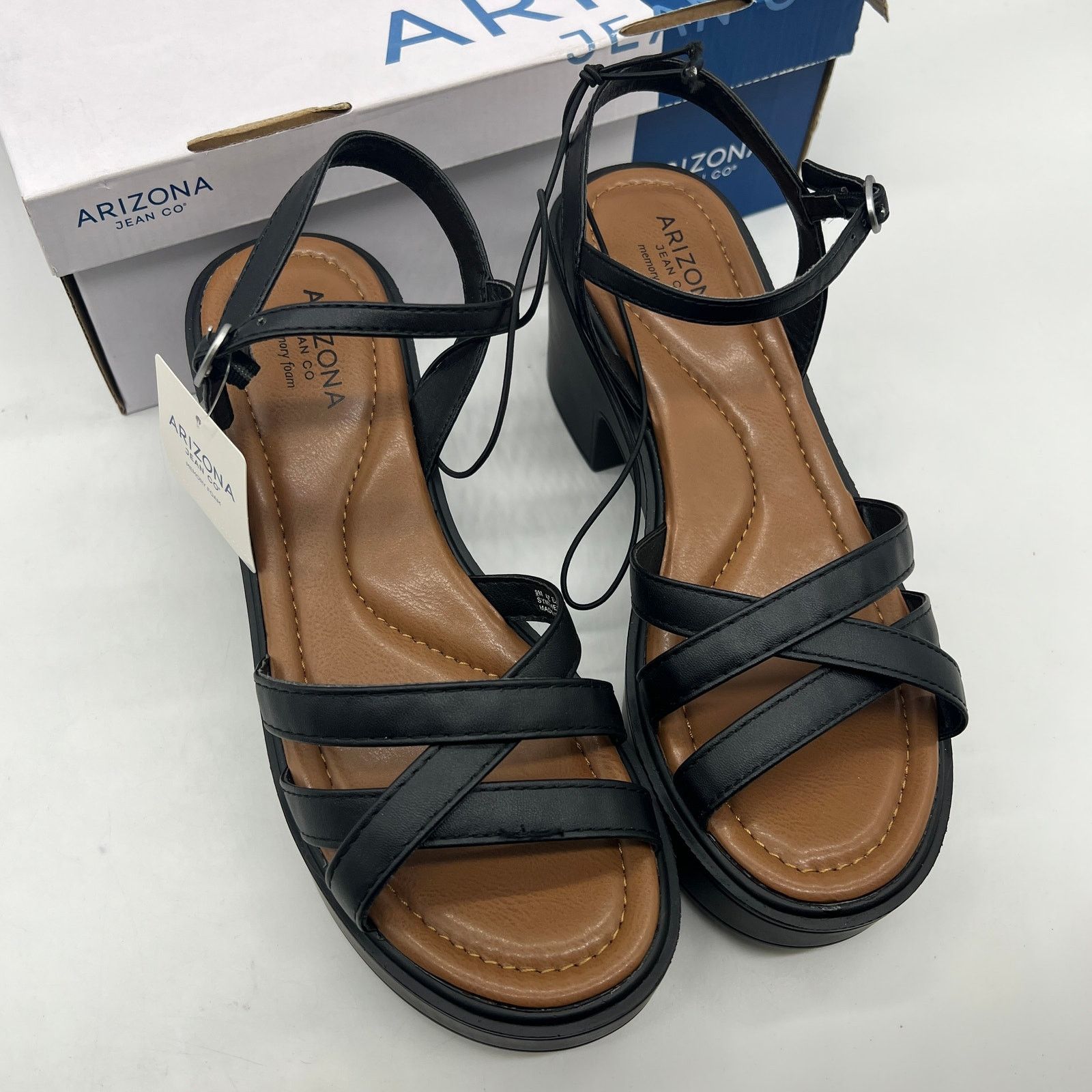 Other Arizona Jean Co Womens Elrose Heeled Sandals Bla Size US 9 / IT 39 - 3 Thumbnail