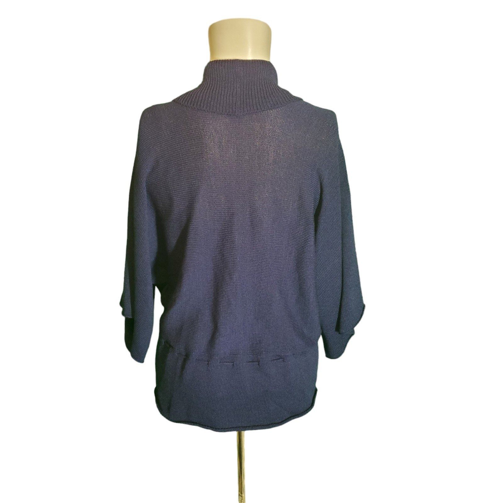 Other Margaret O'Leary Cardigan Sweater Wool Kimono Sleeve Peplum Size L / US 10 / IT 46 - 4 Thumbnail
