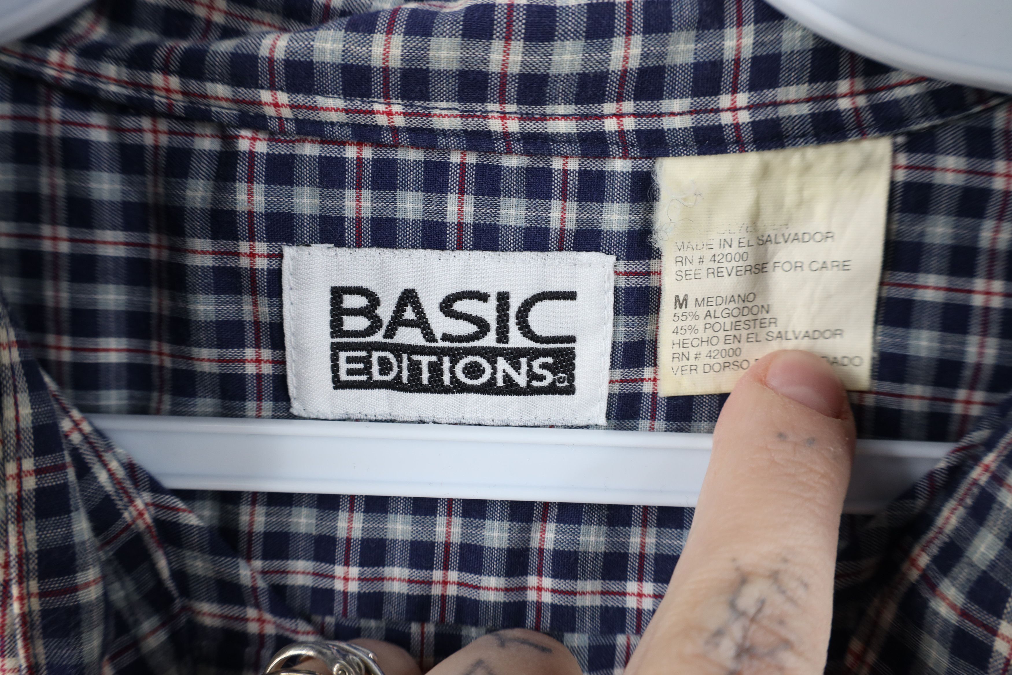 Vintage Vintage 90s Streetwear Collared Button Shirt Blue Plaid Size US M / EU 48-50 / 2 - 6 Thumbnail