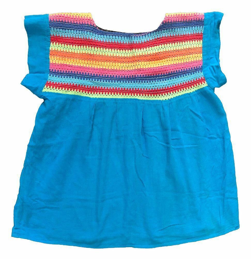 Designer Used Blue Hand Made Bluse M Size M / US 6-8 / IT 42-44 - 2 Thumbnail