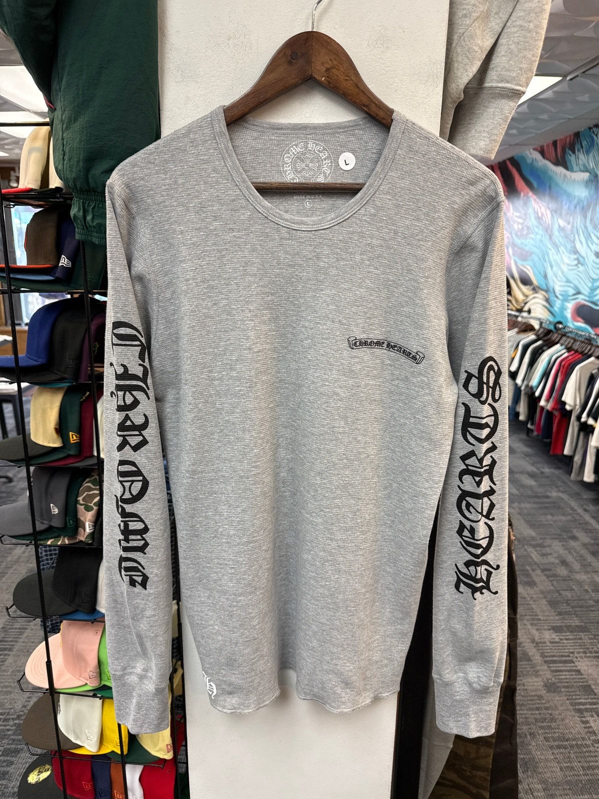 Chrome Hearts New Chrome Hearts Scroll Logo Thermal Long Sleeve Size US L / EU 52-54 / 3 - 1 Thumbnail