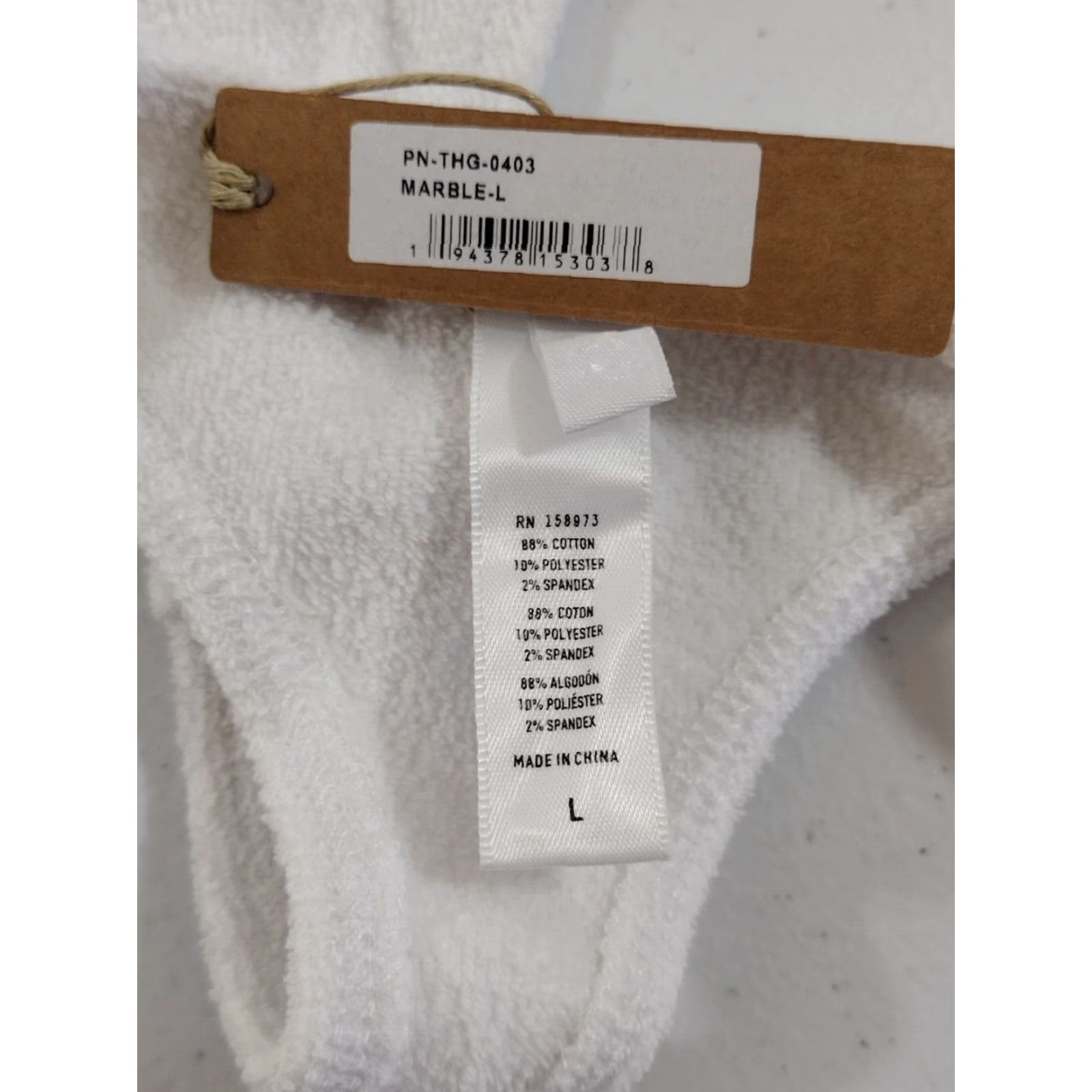 SKIMS SKIMS Women's Cotton Thong Panties Color Marble Size L PN-THG-0403 Size 36" / US 14 / IT 50 - 5 Thumbnail