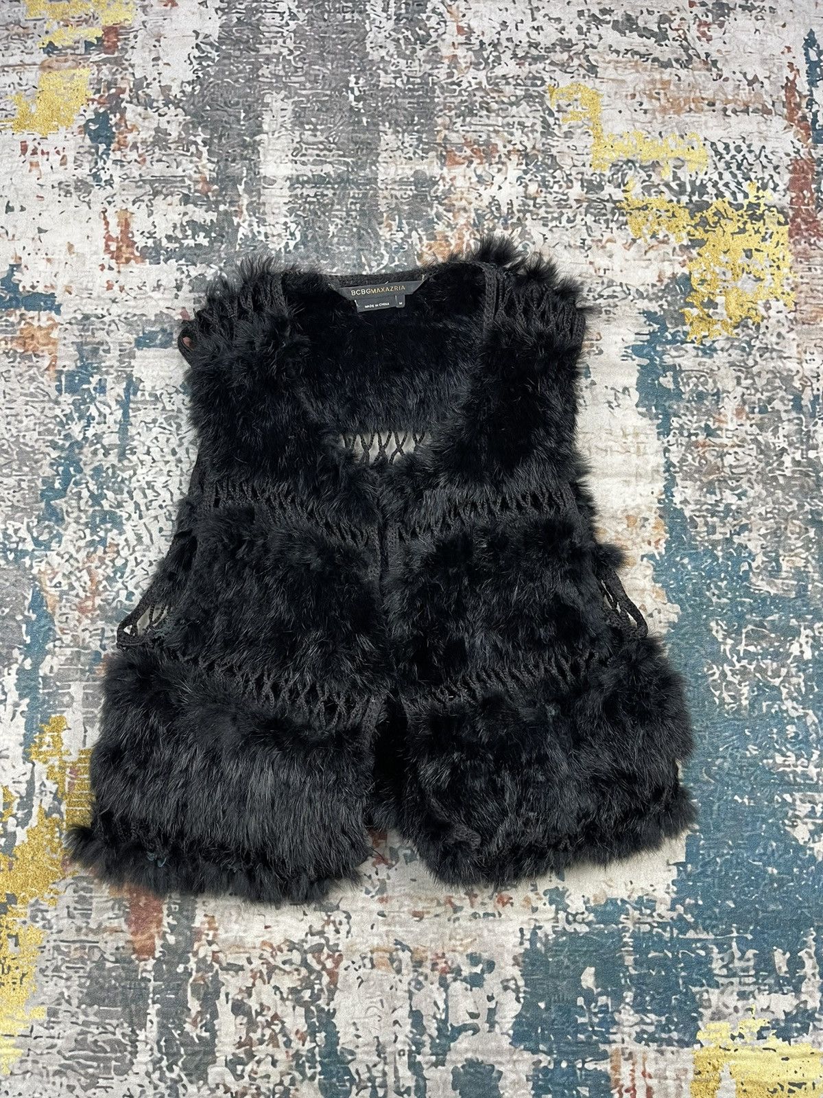 Bcbgmaxazria BCBG Maxazria Mink Fur Mohair Warmer Vest Size M / US 6-8 / IT 42-44 - 2 Thumbnail
