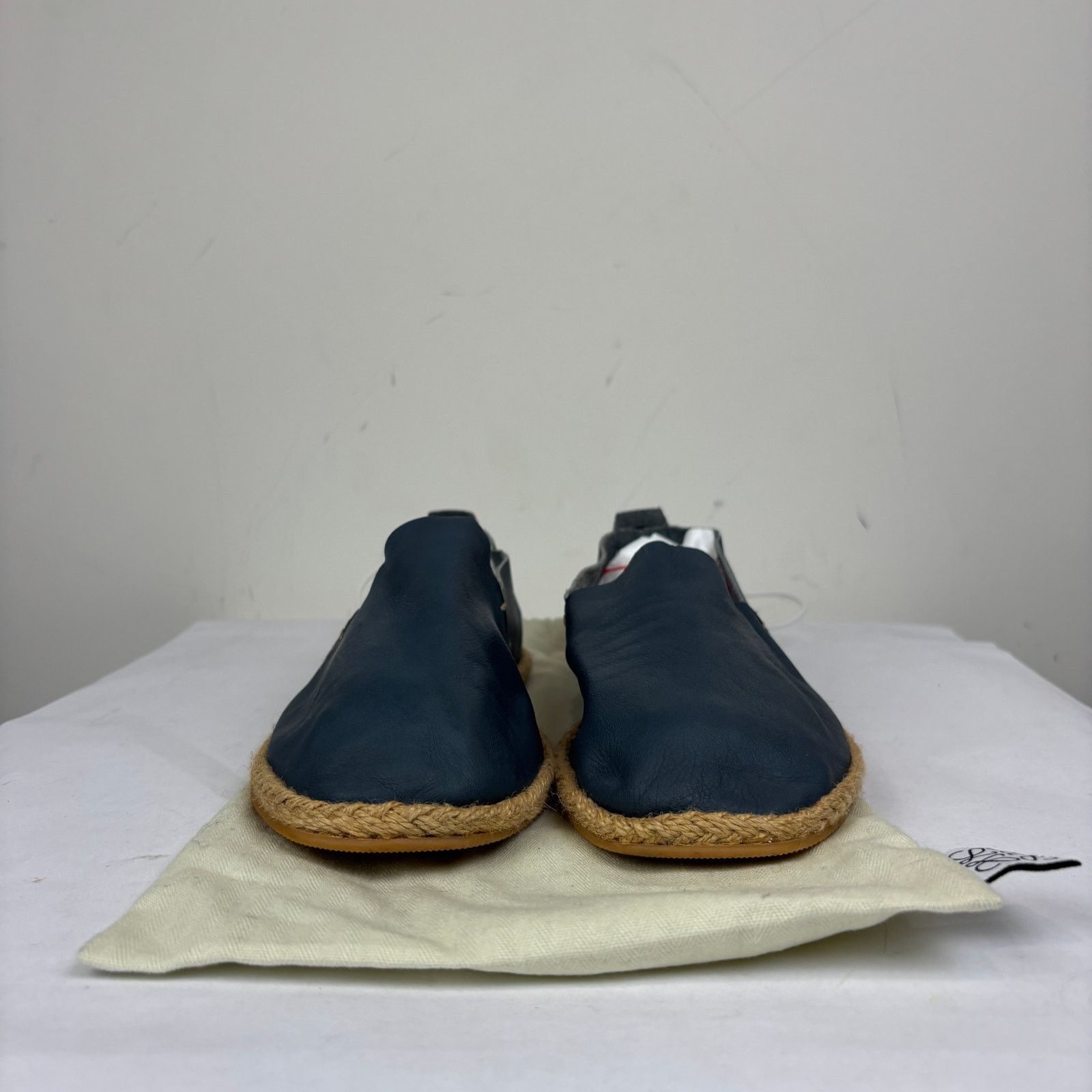 Loewe Loewe Leather Espadrille Flats Shoes Women's 10 Navy Size US 10 / IT 40 - 2 Thumbnail