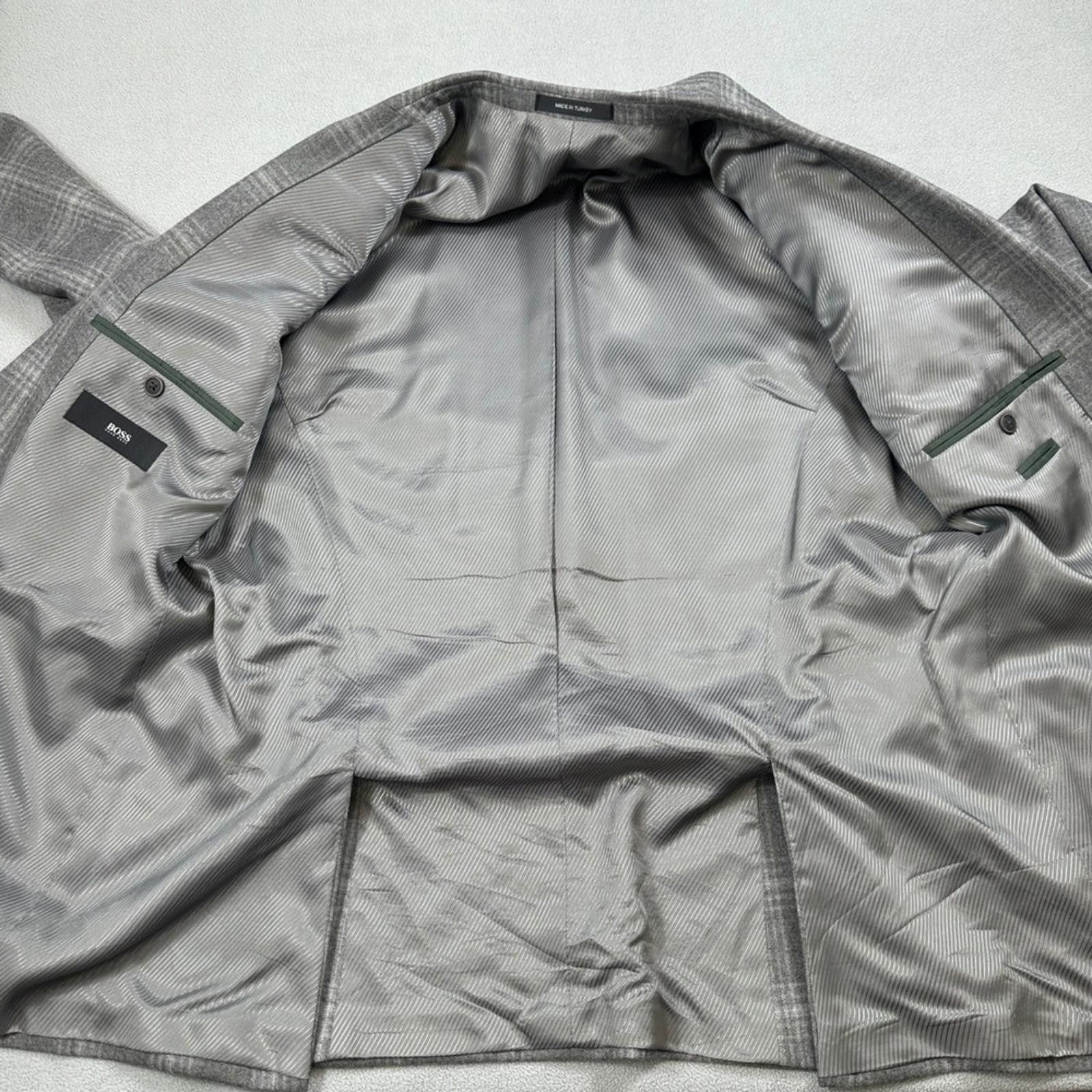 Hugo Boss Hugo Boss Blazer Mens 42R The Crowley 2 Gray Sport Coat Suit Size 42R - 12 Thumbnail