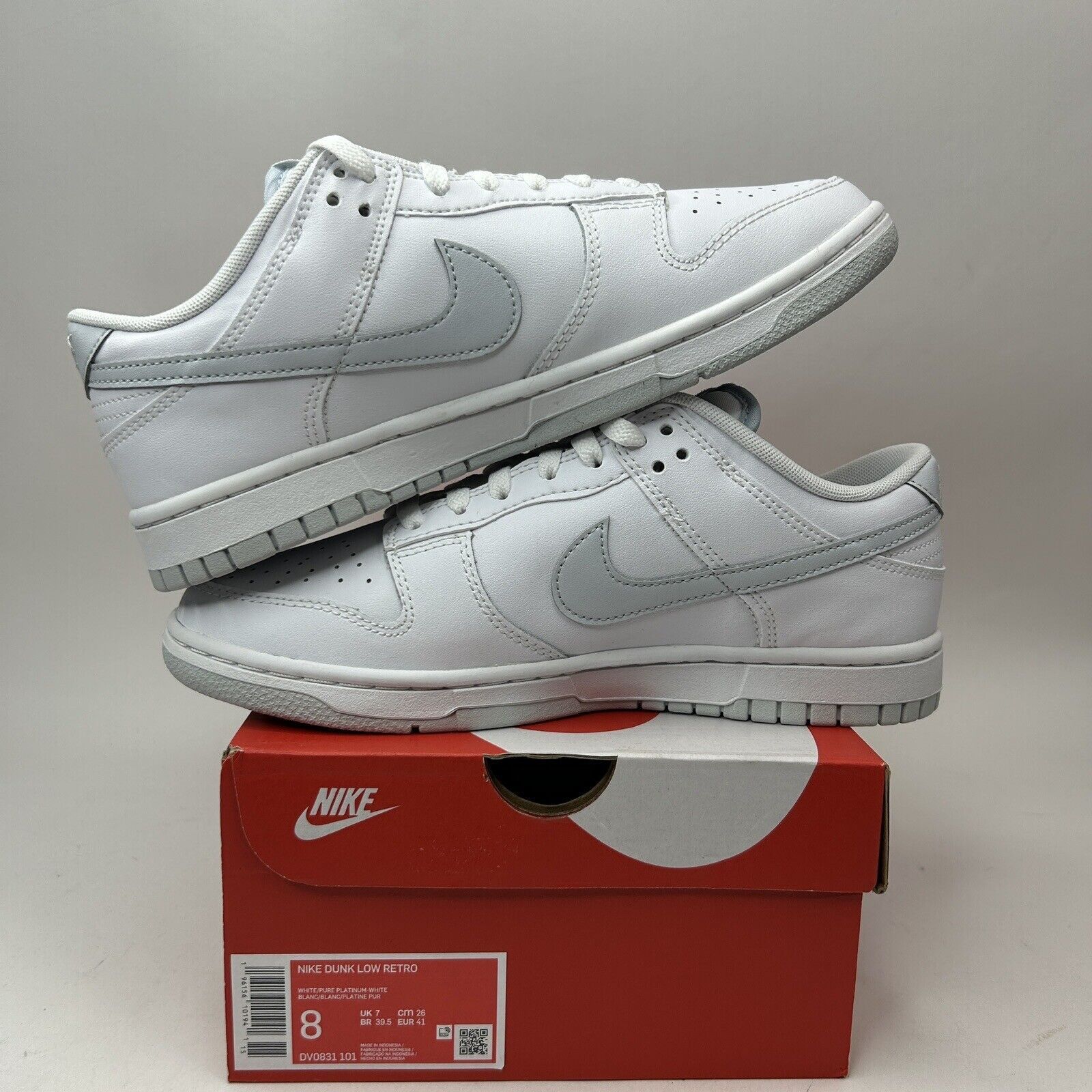 Nike Nike Dunk Low Retro “White Pure Platinum” 2023 Size US 8 / EU 41 - 3 Thumbnail