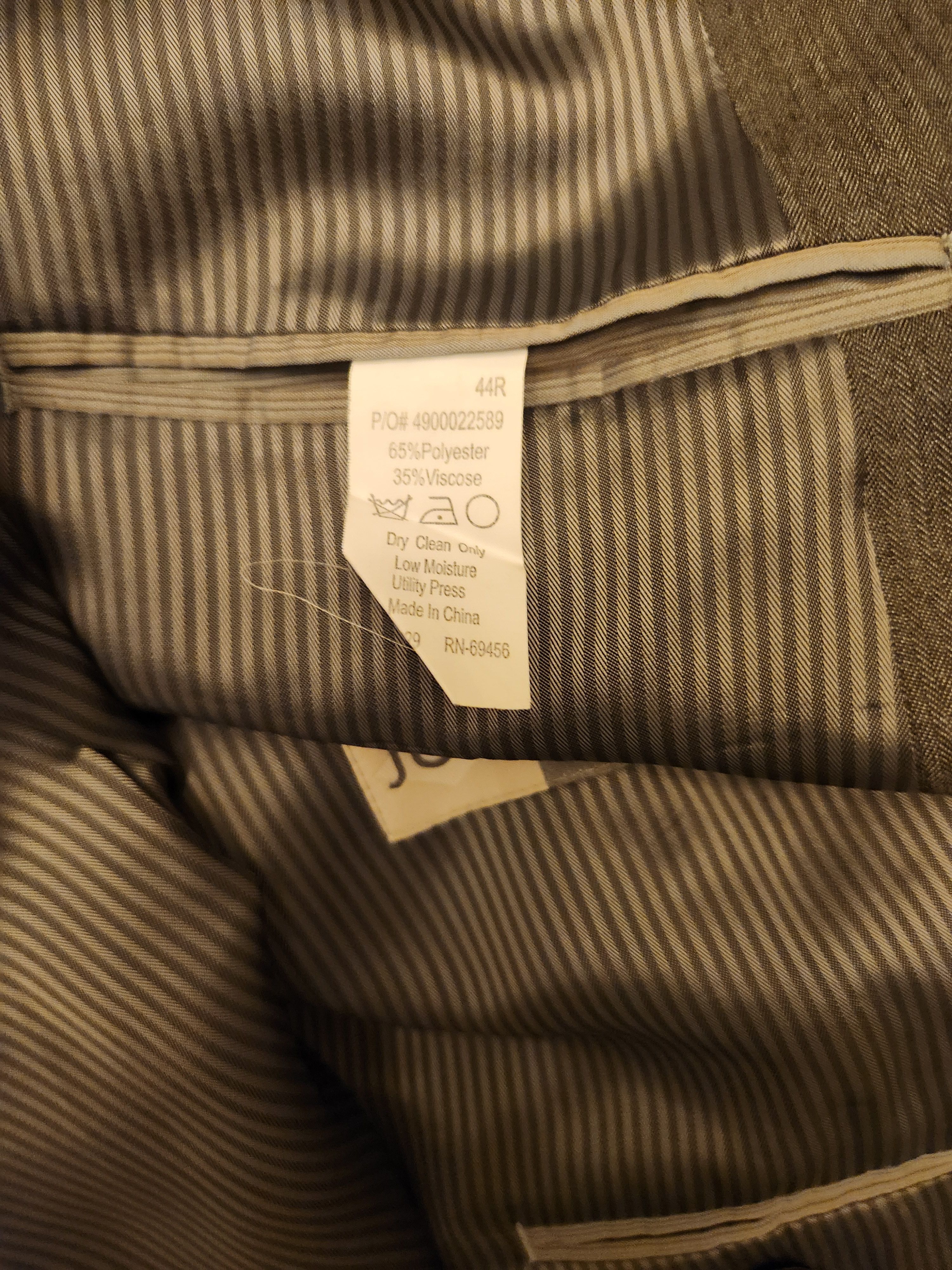 Joseph Abboud Vintage 2 Button Gray Subtle Striped Suit Size 44R - 5 Thumbnail