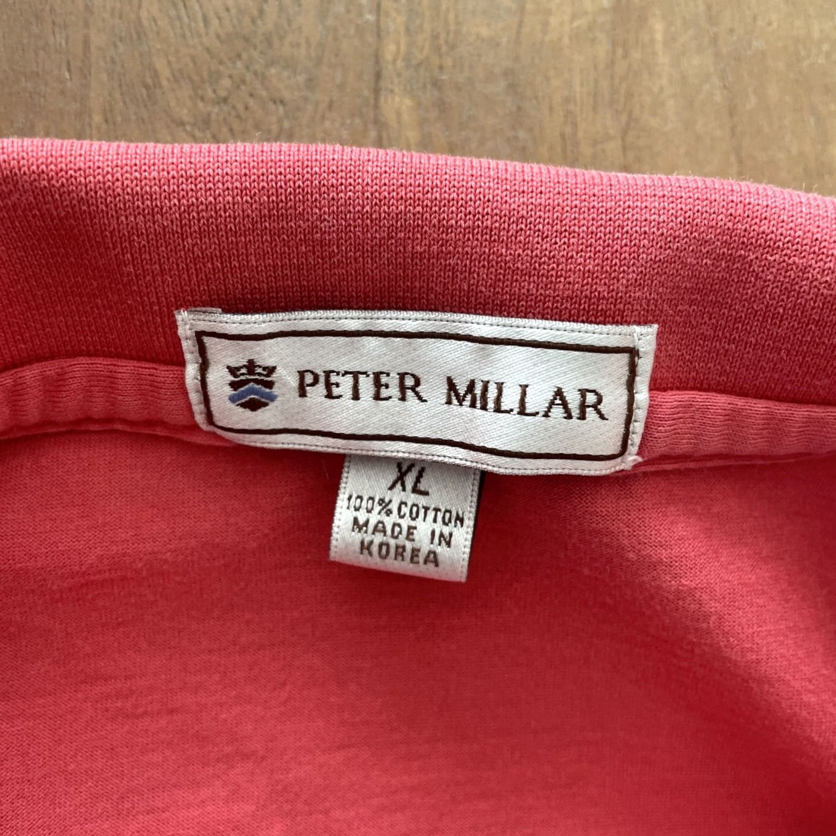 Peter Millar VINTAGE Peter Millar Loxahatchee Golf Polo Shirt Mens XL Coral Cotton *stain* Size US XL / EU 56 / 4 - 2 Thumbnail