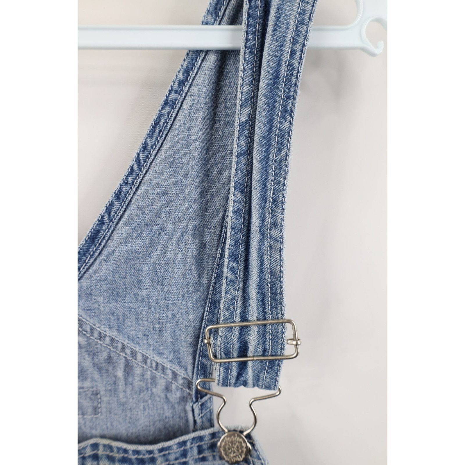 Disney Vintage 90s Disney Winnie the Pooh Denim Jean Shortalls Size 34" / US 12 / IT 48 - 8 Thumbnail