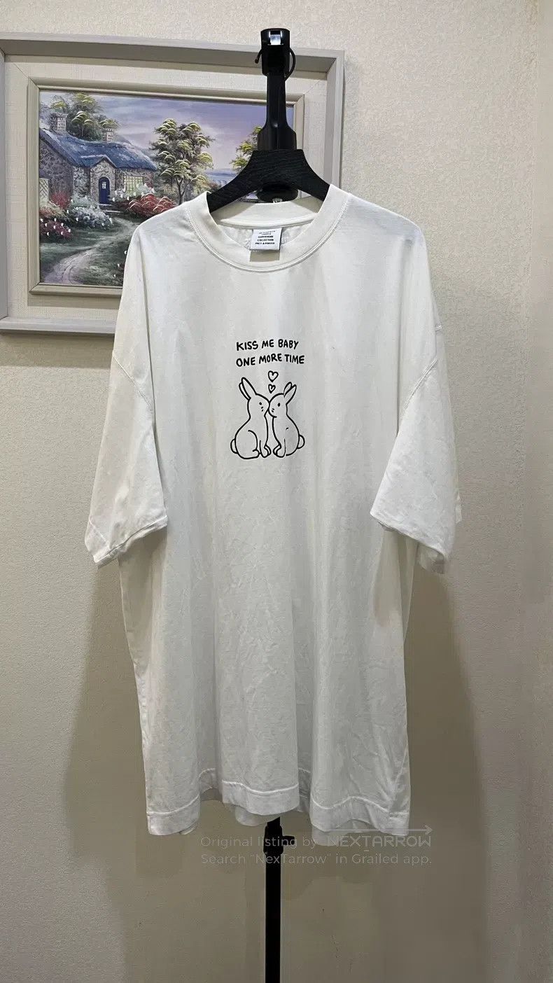 Vetements Vetements Rabbit Print Short Sleeve T-Shirt, XS Size, Whit Size US XS / EU 42 / 0 - 1 Thumbnail