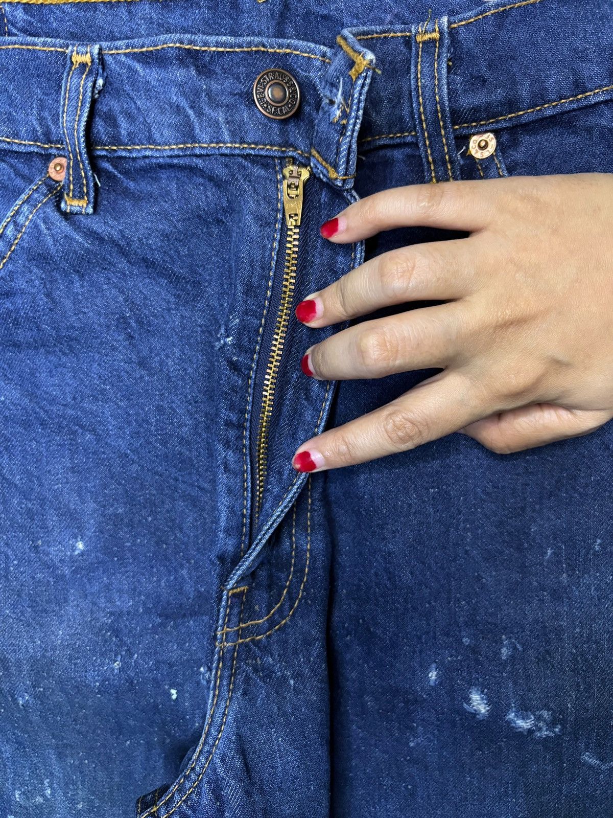 Levi's Vintage 80s Levis 612 Orange Tab Blue Wash Baggy Jeans Size US 32 / EU 48 - 3 Thumbnail