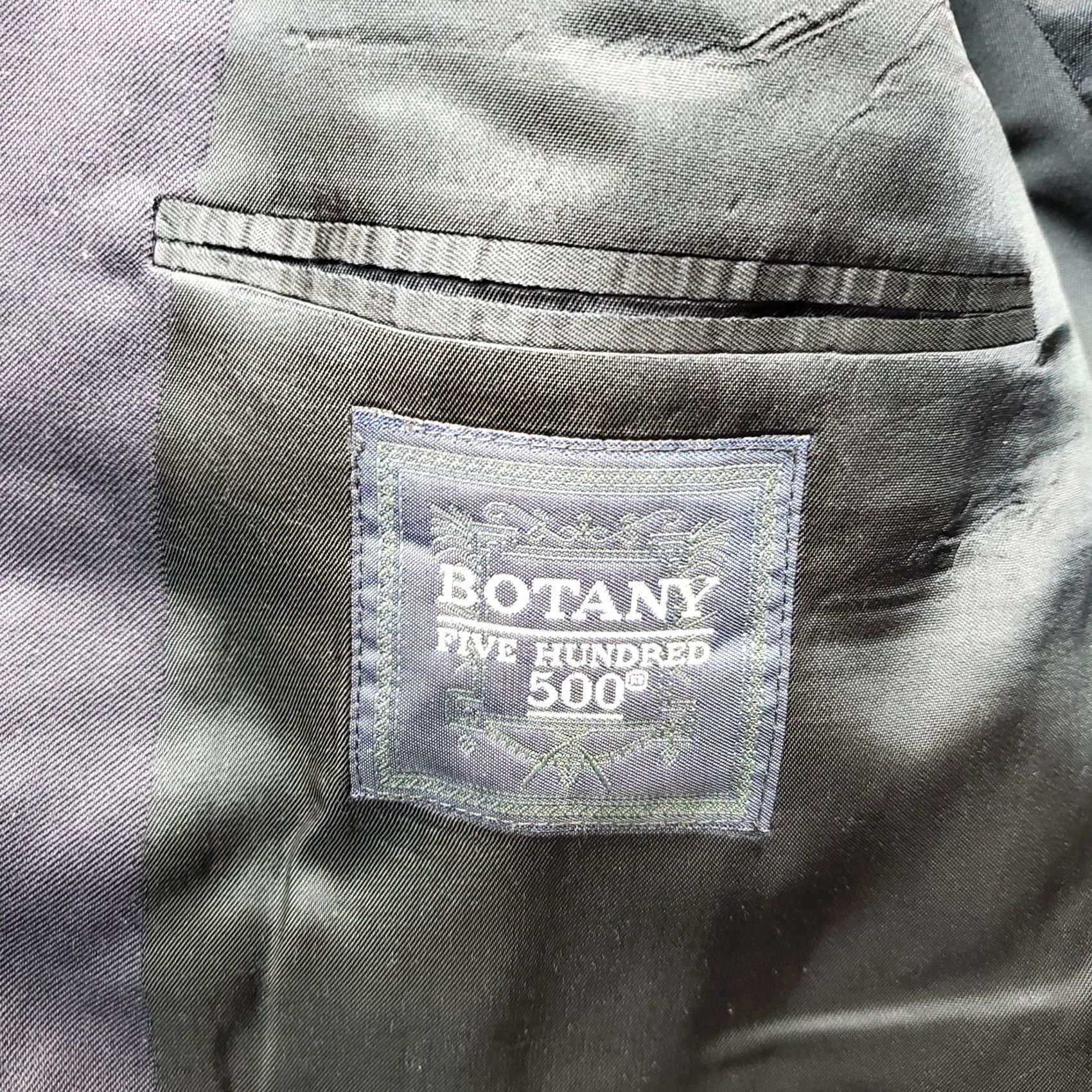 Vintage Botany 500 Blazer Jacket Mens 42R Navy Pure Wool Notch Lapel Single Breasted Size 42R - 7 Thumbnail