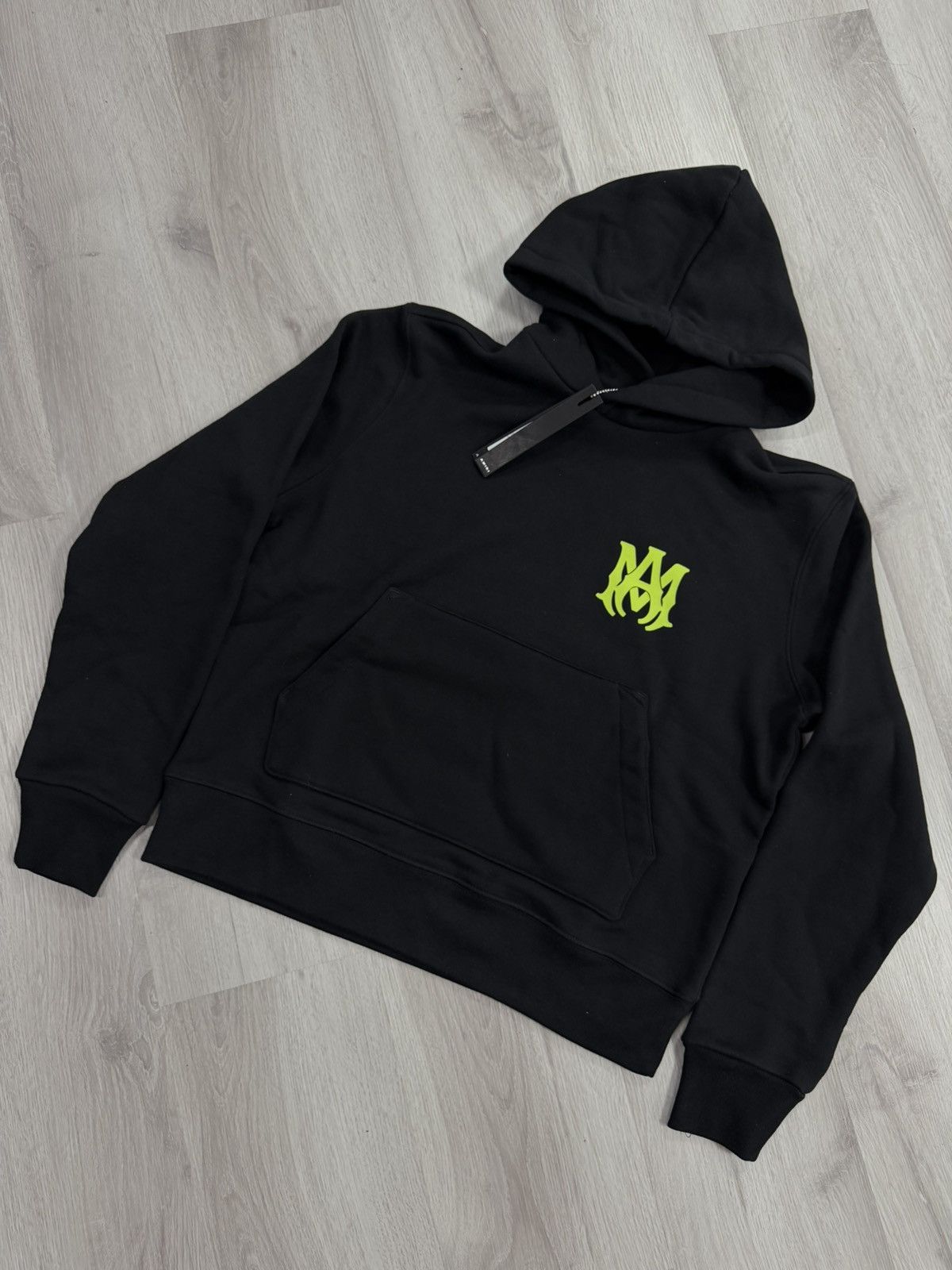 Amiri MA Logo Hoodie – Black / Lime
