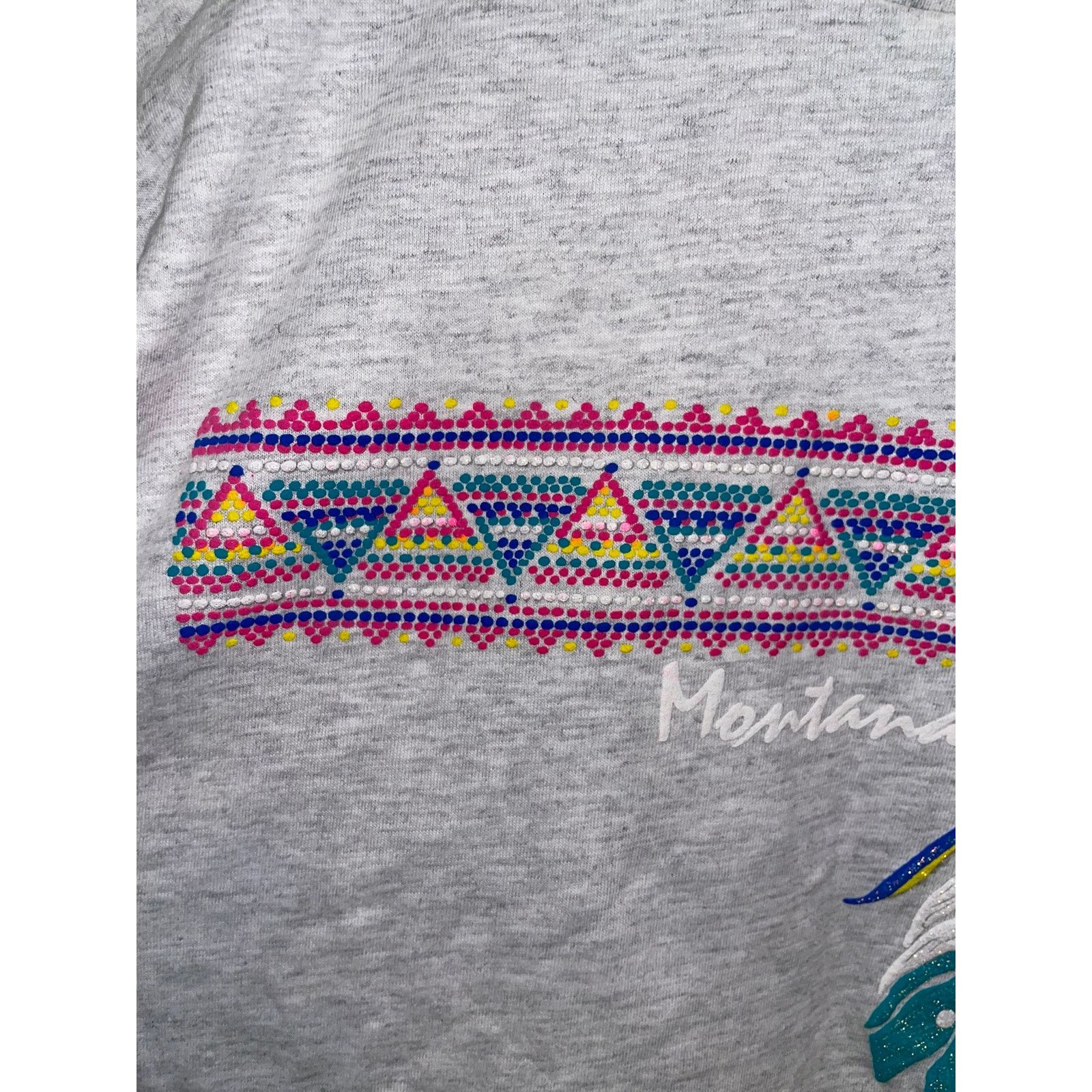 Vintage Vintage Montana Native American Shirt Drums Gray Tee VTG L Size US L / EU 52-54 / 3 - 4 Thumbnail